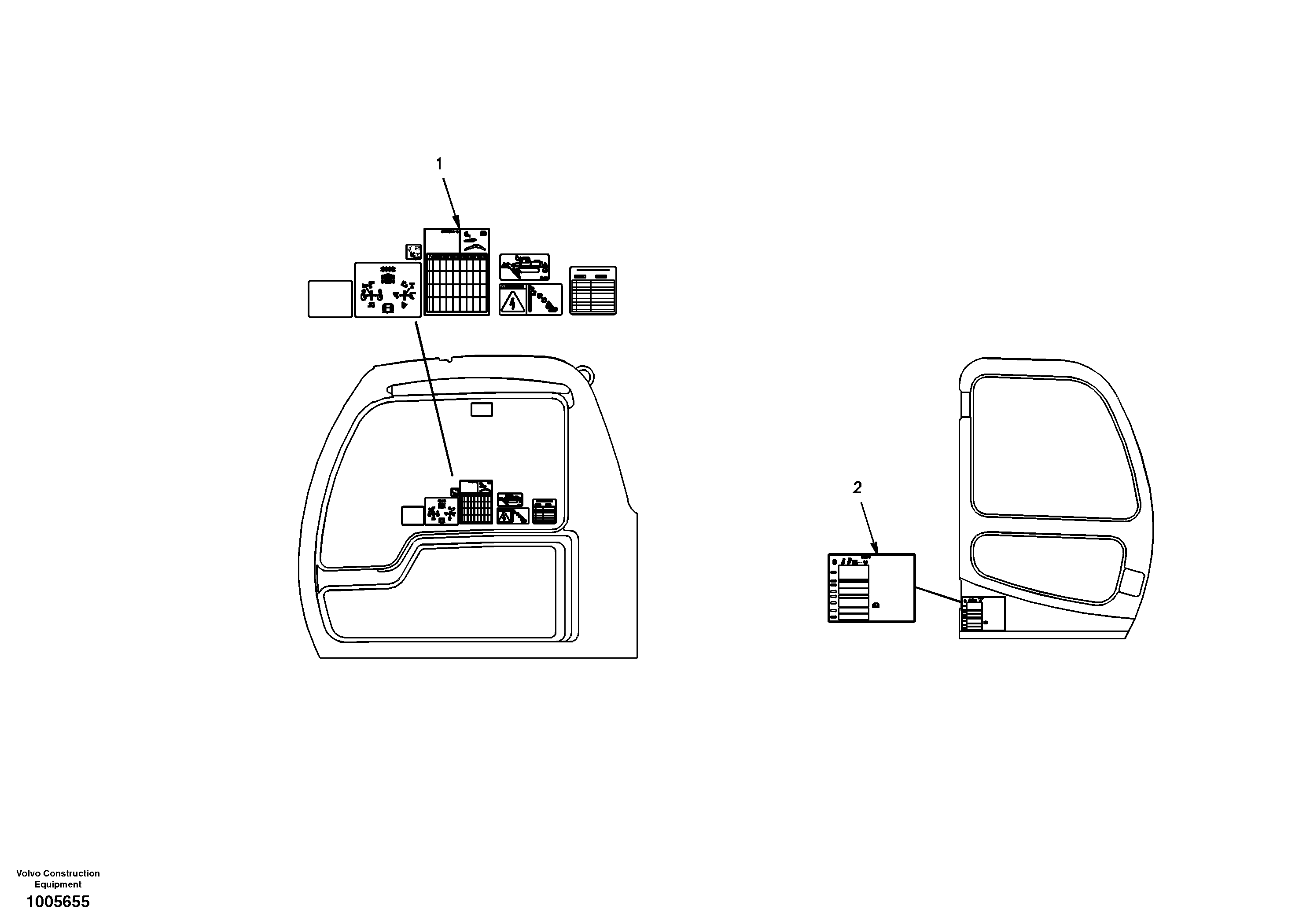 Decal, inner location — volvo parts diagram