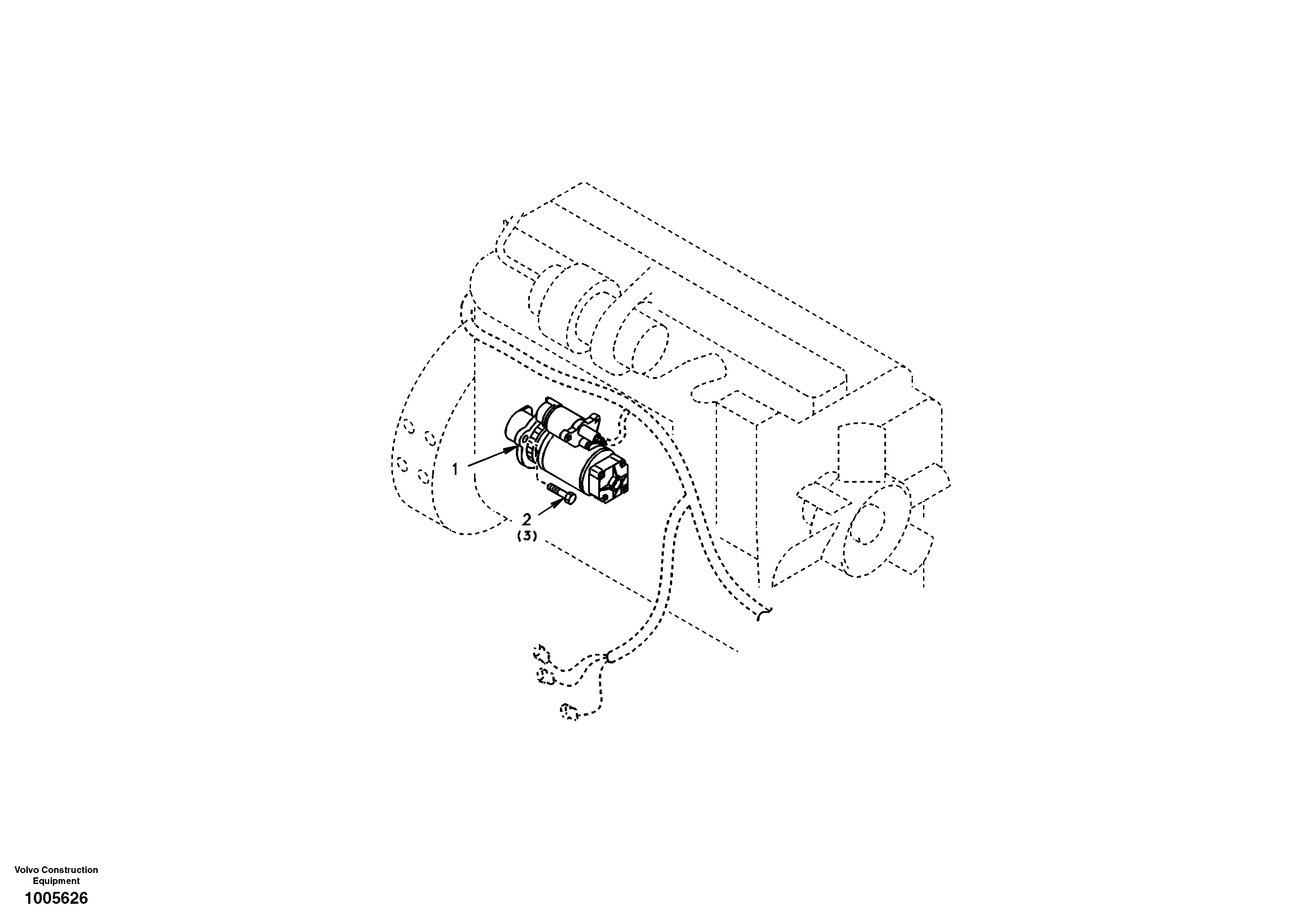 Starter motor, mounting — volvo parts diagram