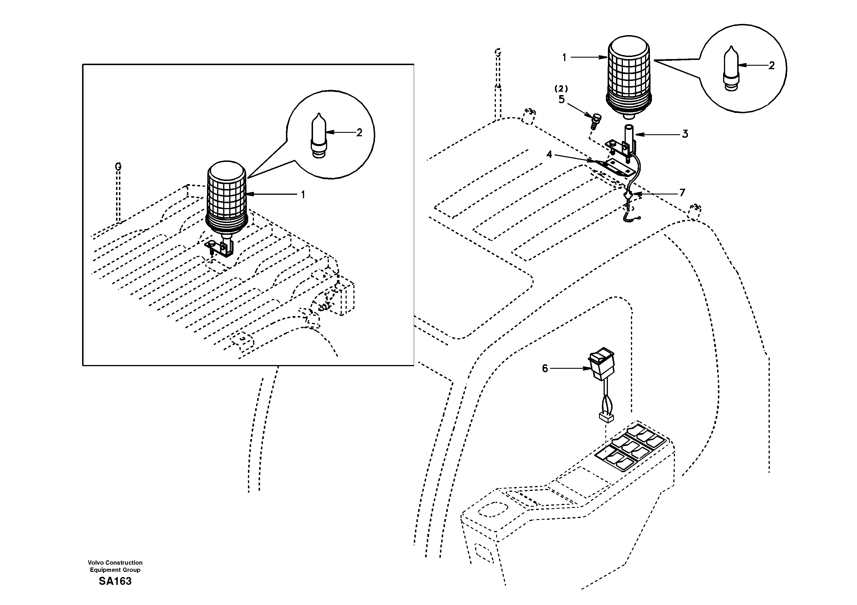 Rotating beacon — volvo parts diagram
