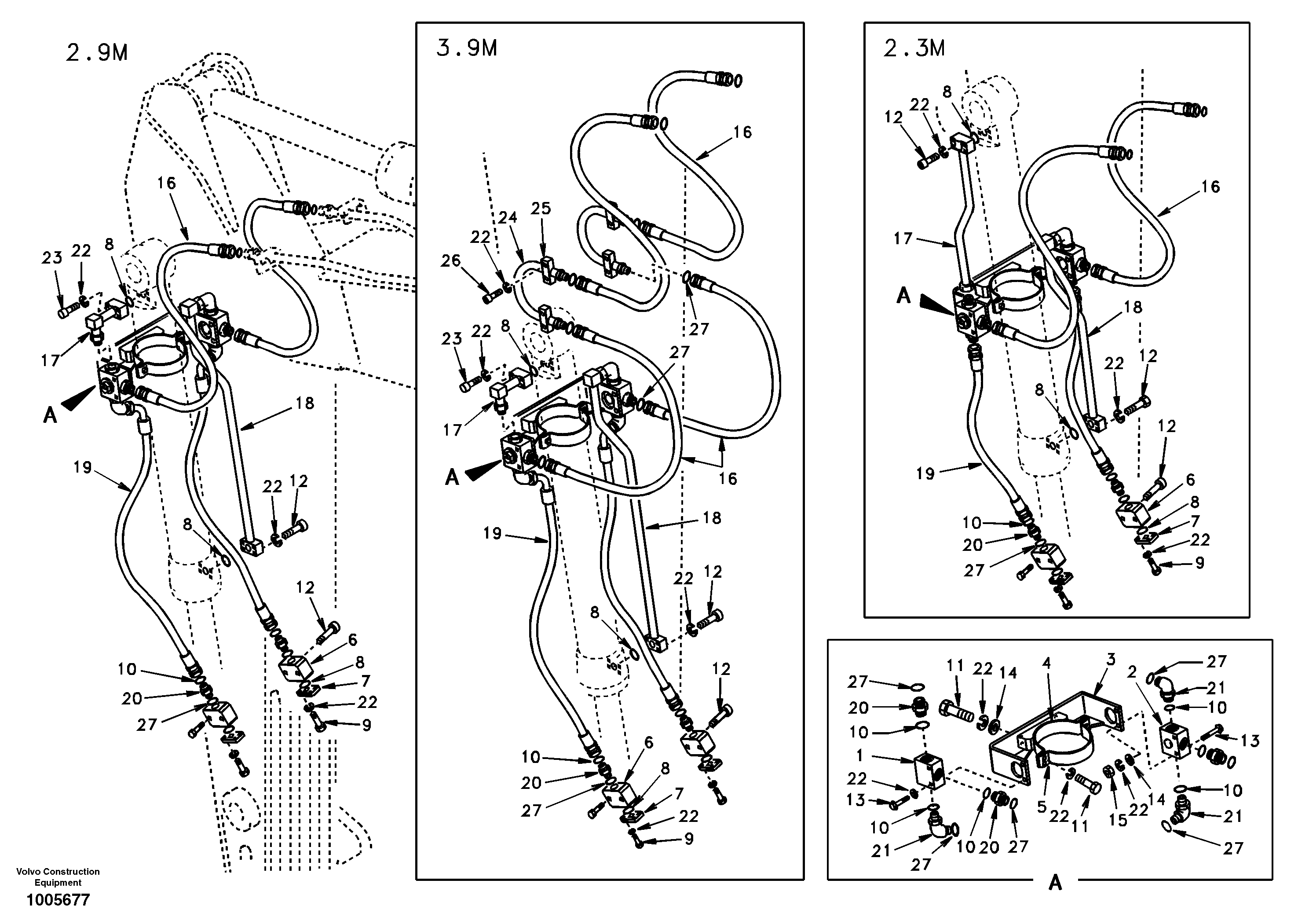 Working hydraulic, clamshell — volvo parts diagram