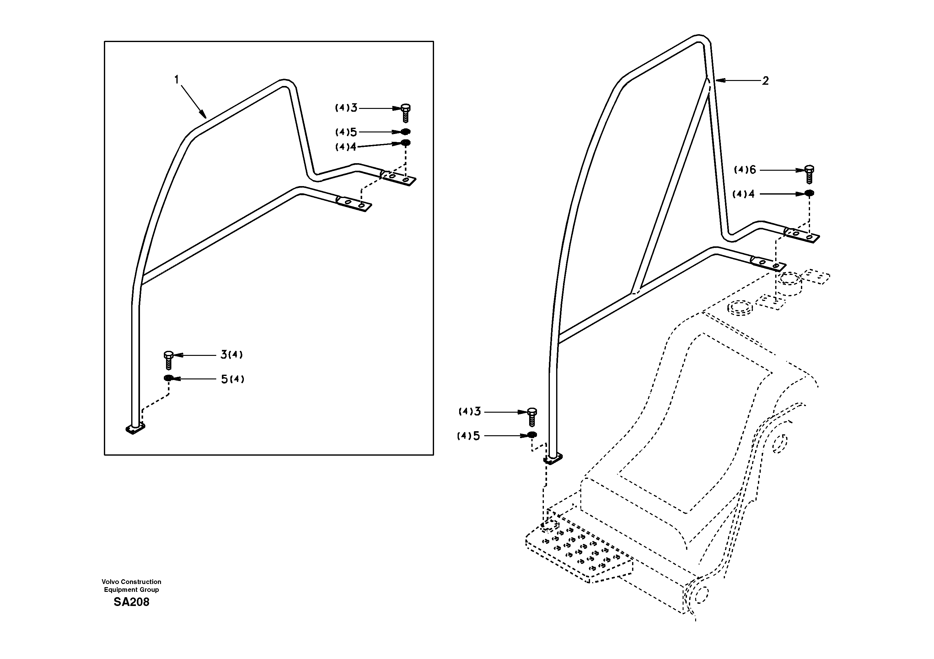 Handrail — volvo parts diagram