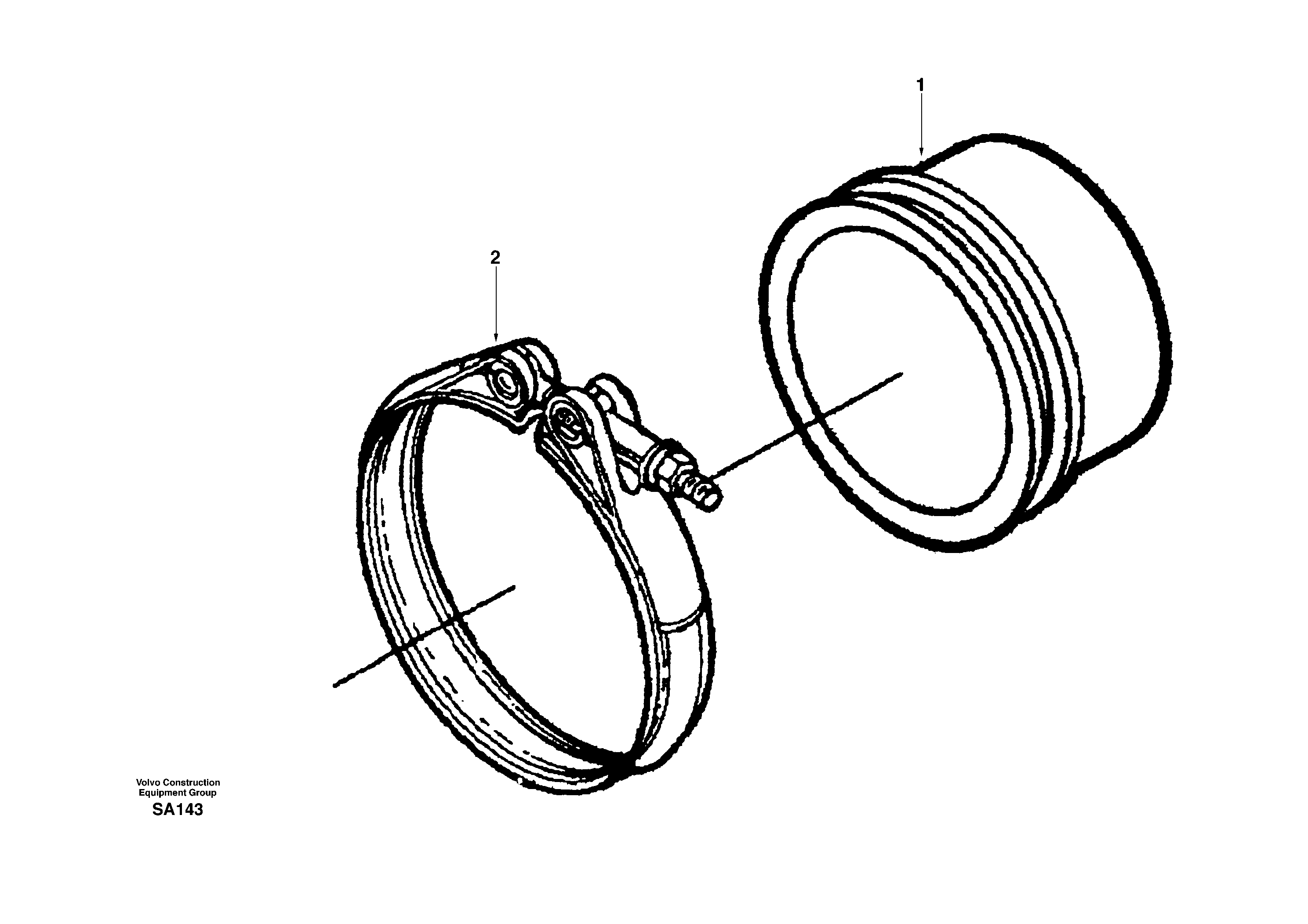 Exhaust connection — volvo parts diagram