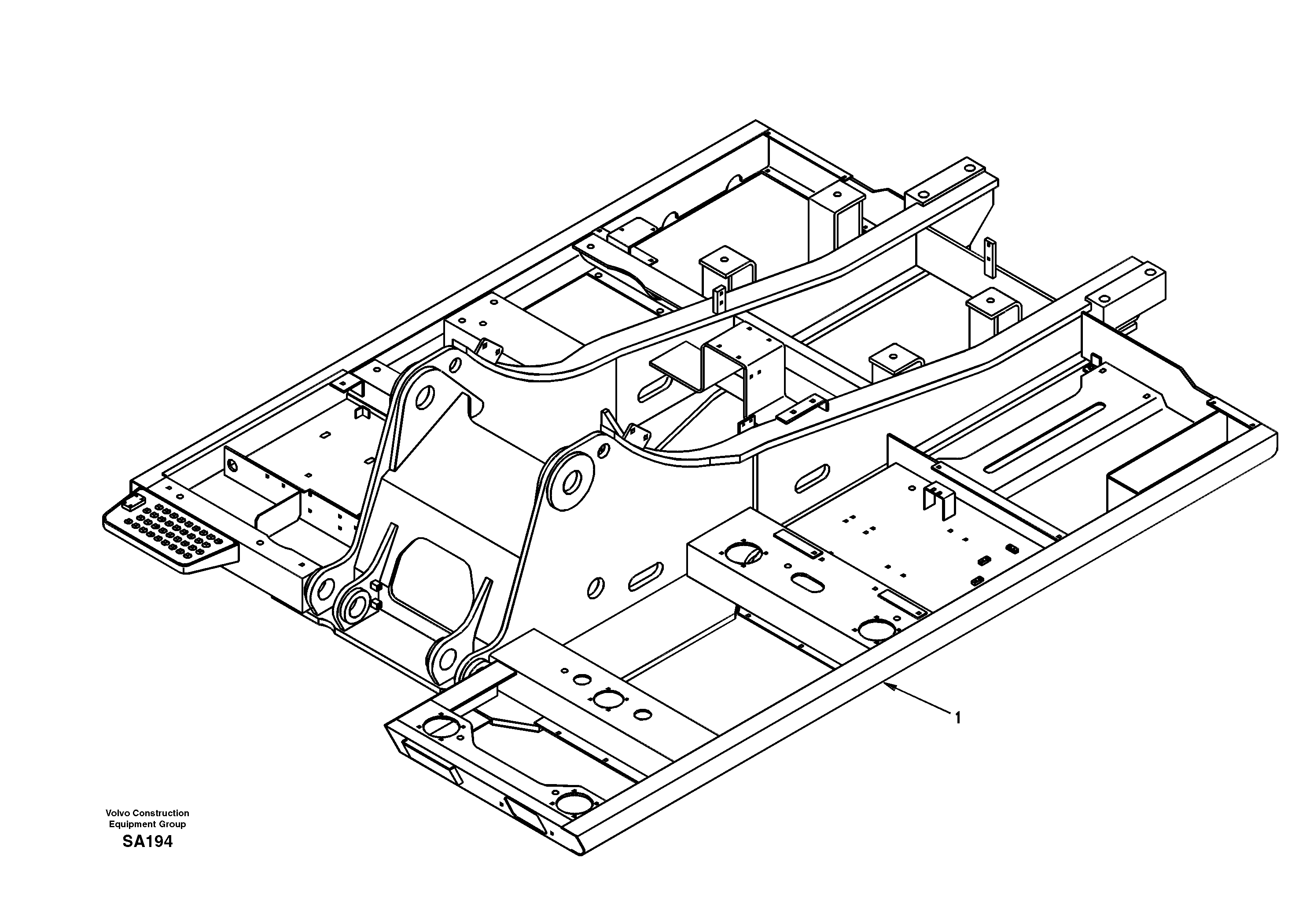 Upper frame — volvo parts diagram