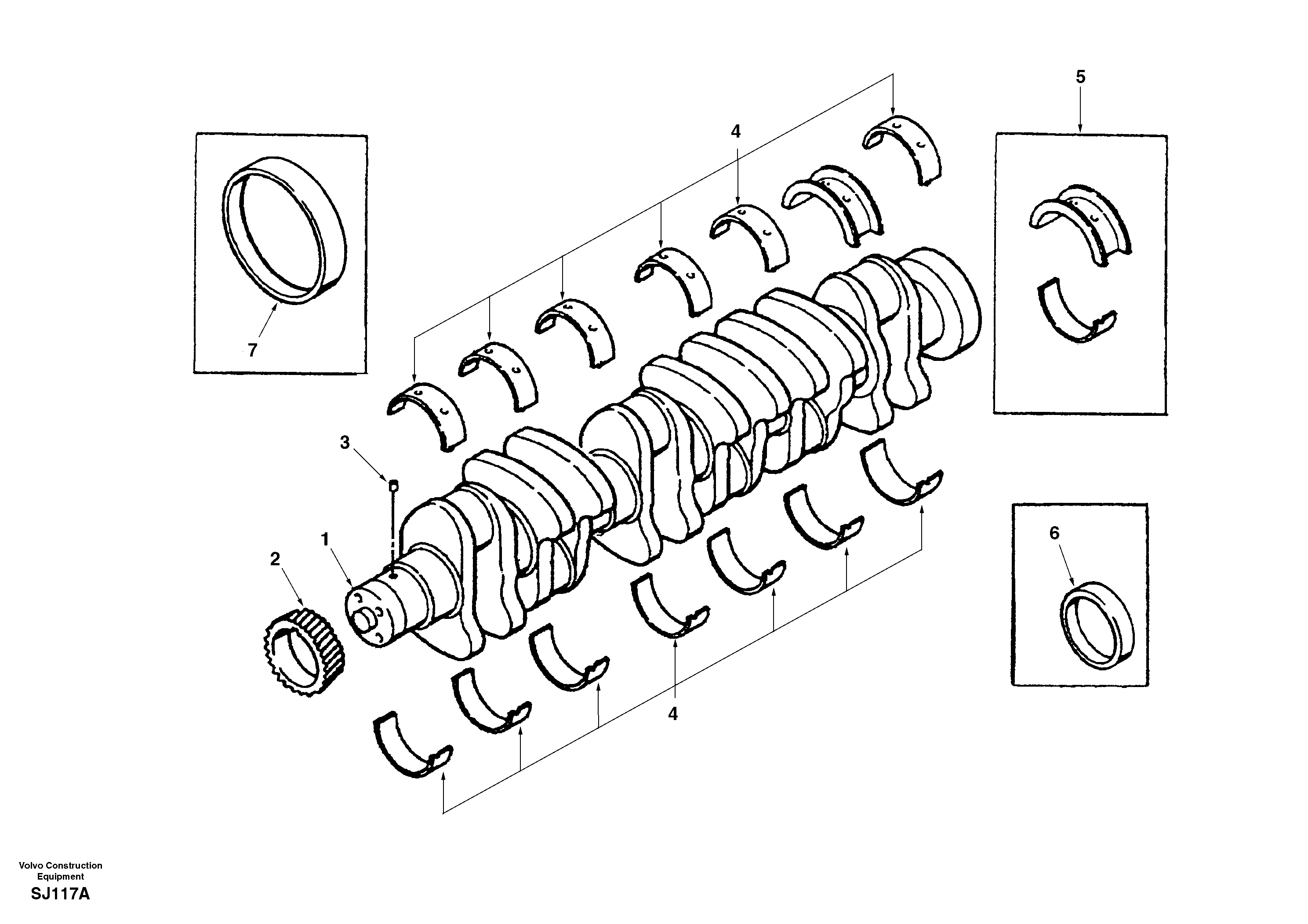 Crankshaft — volvo parts diagram