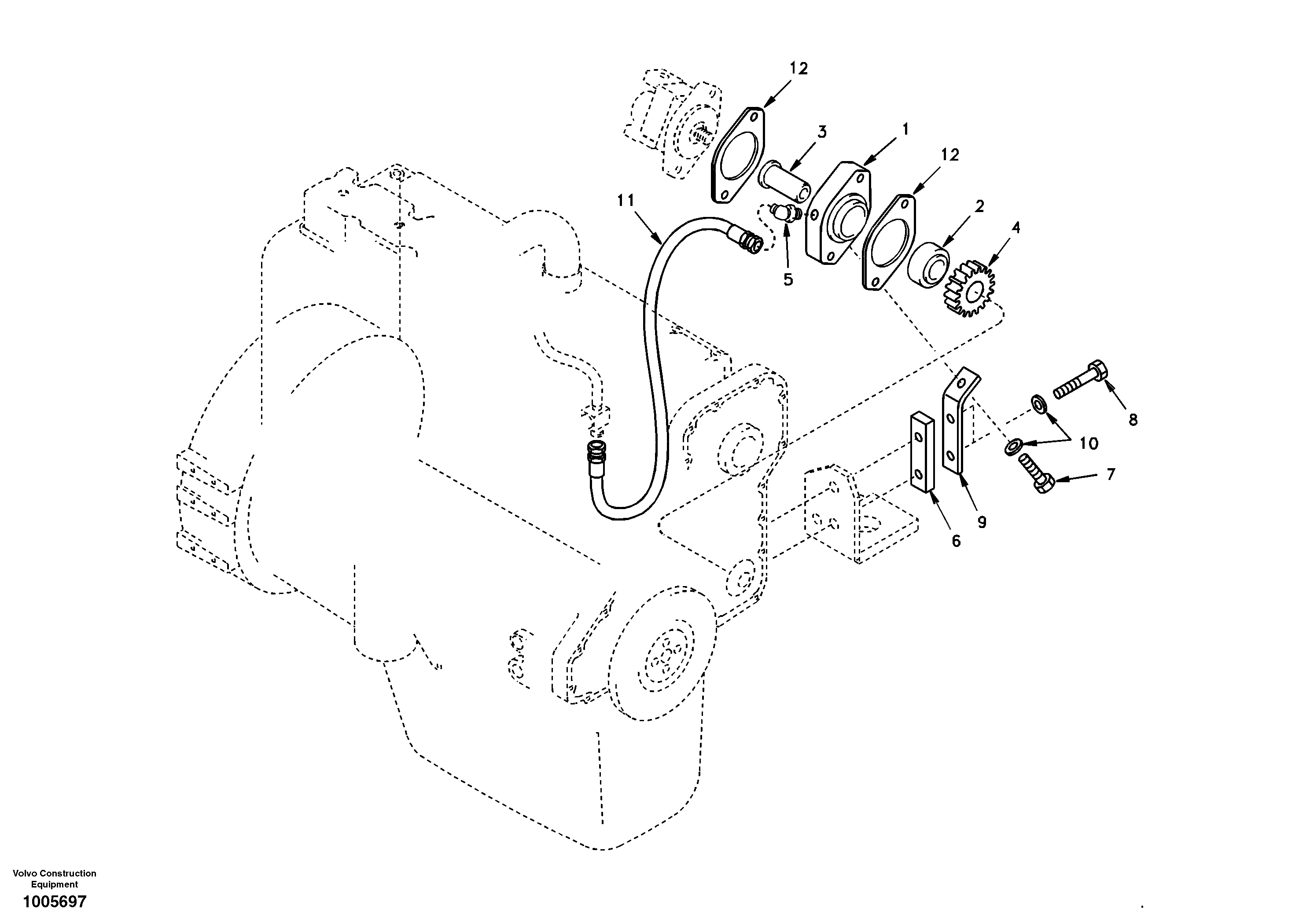 Pump drive power take-off — volvo parts diagram