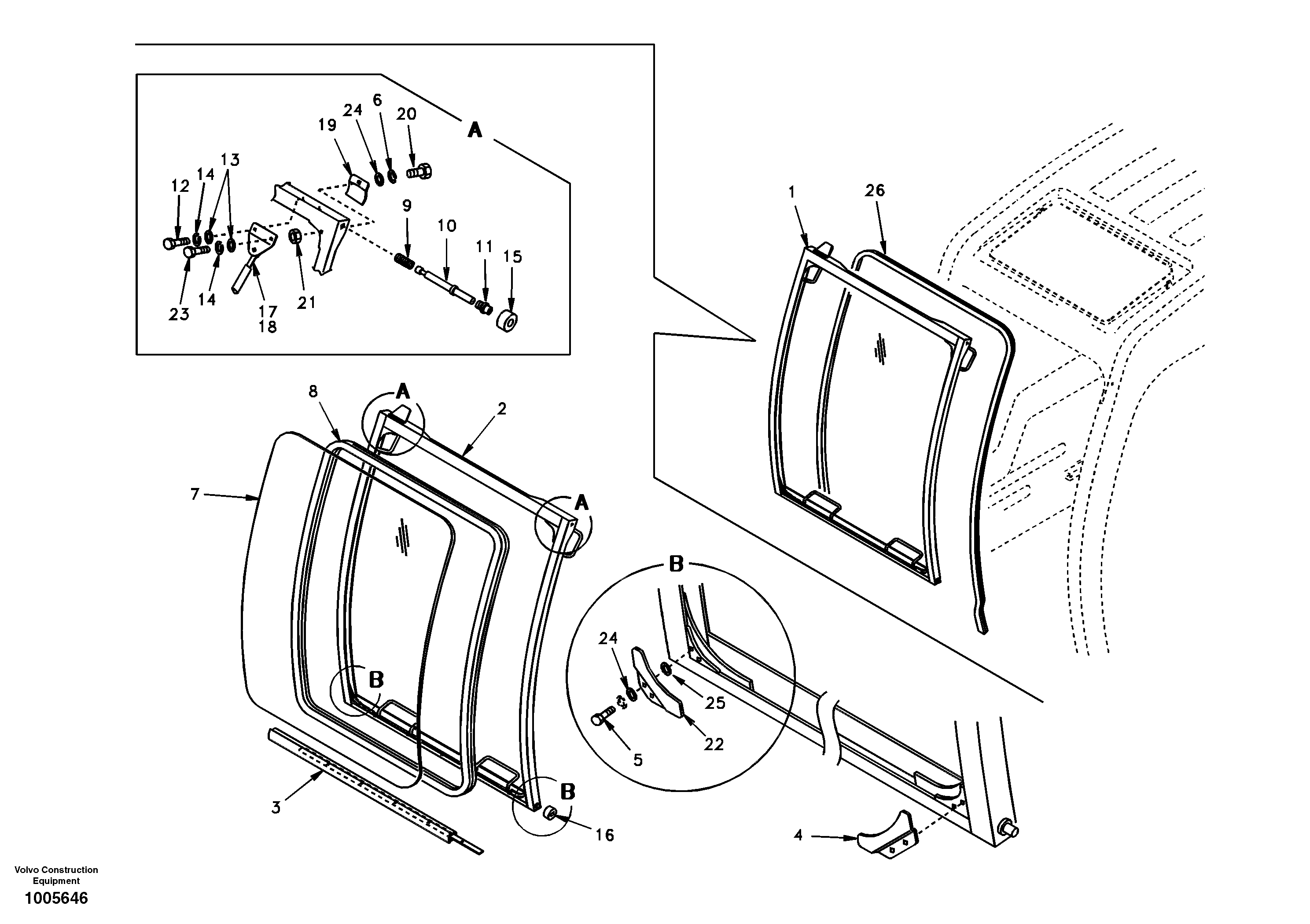 Windshield — volvo parts diagram