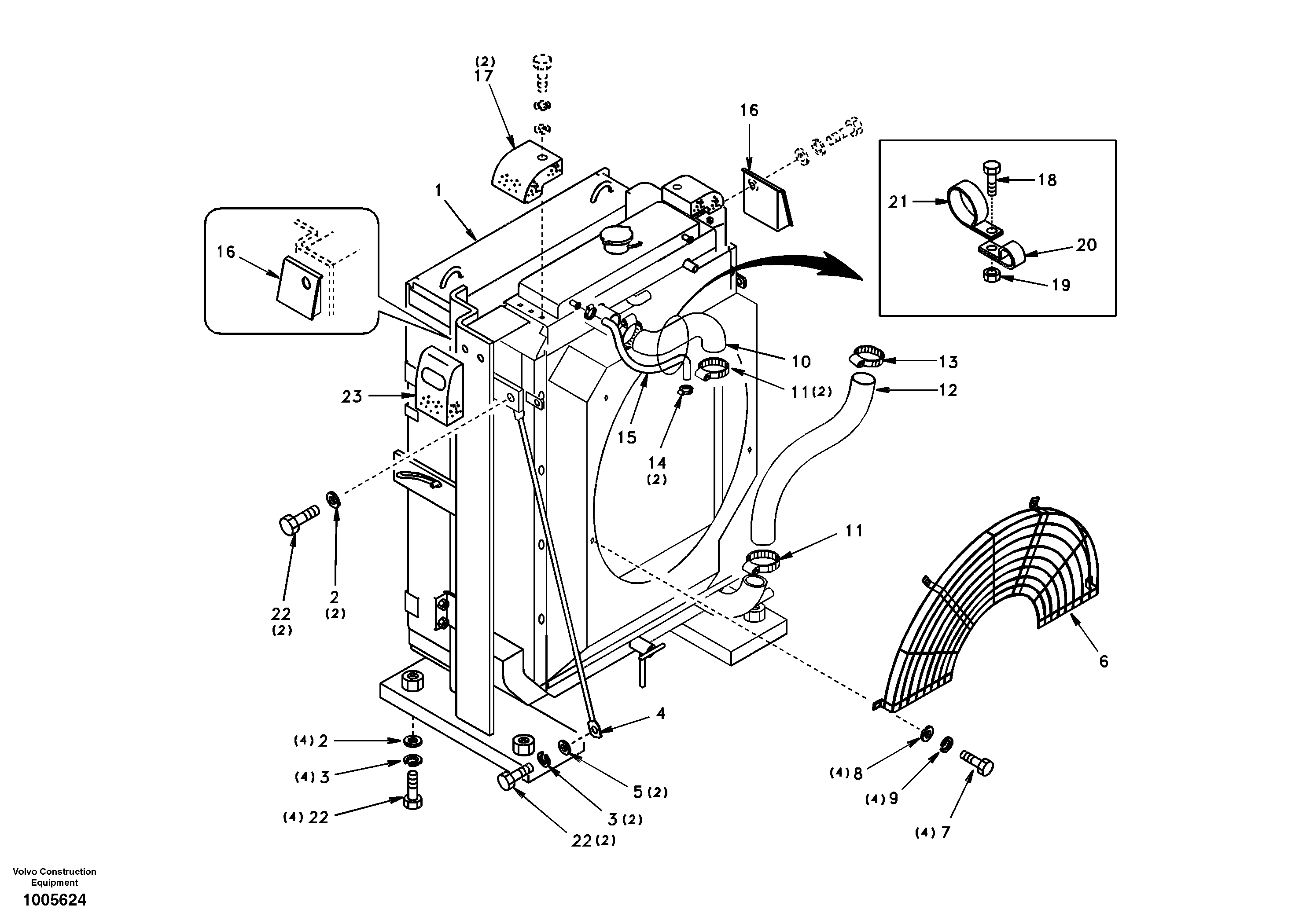 Cooling system — volvo parts diagram