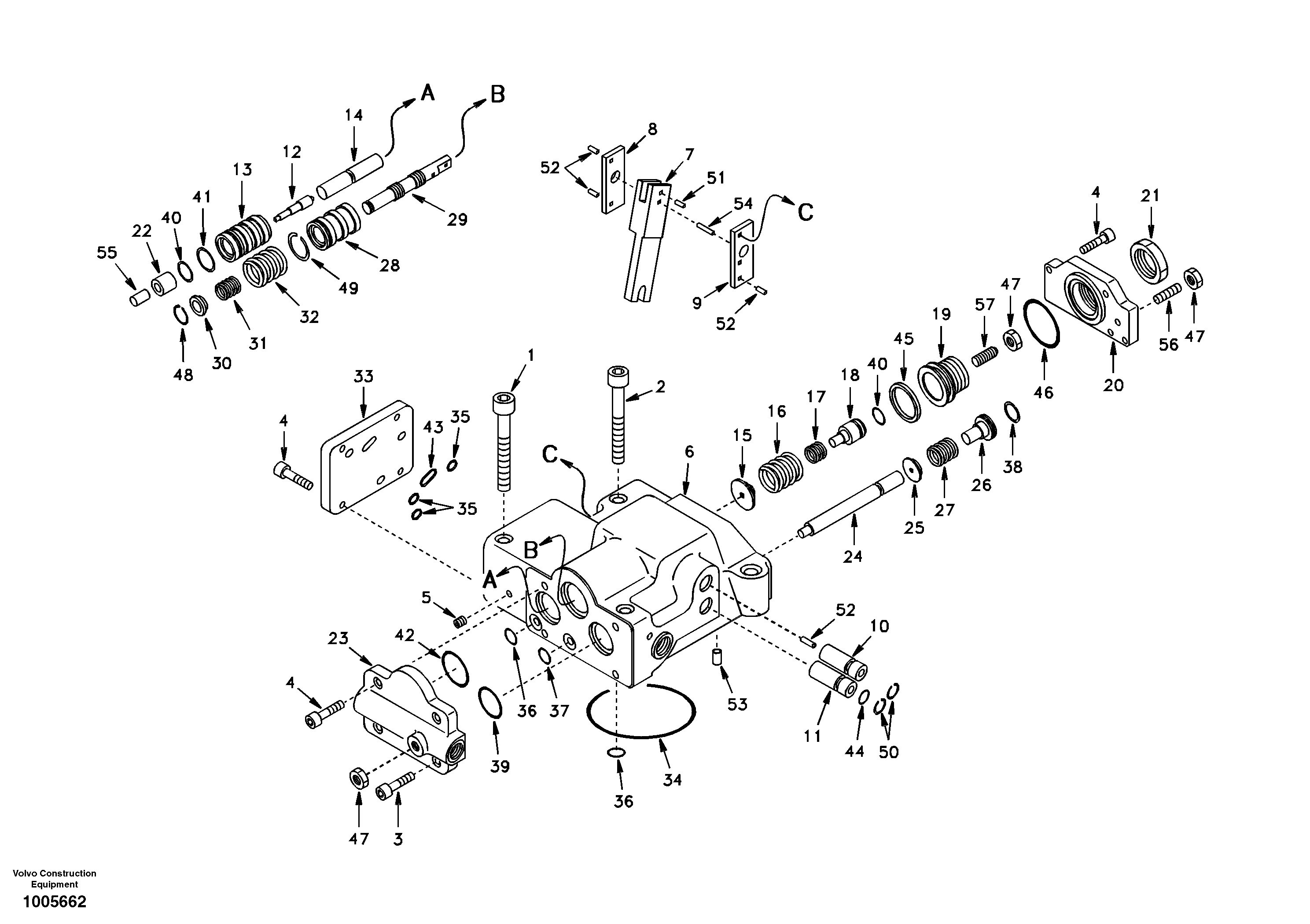 Regulator, hydraulic pump — volvo parts diagram