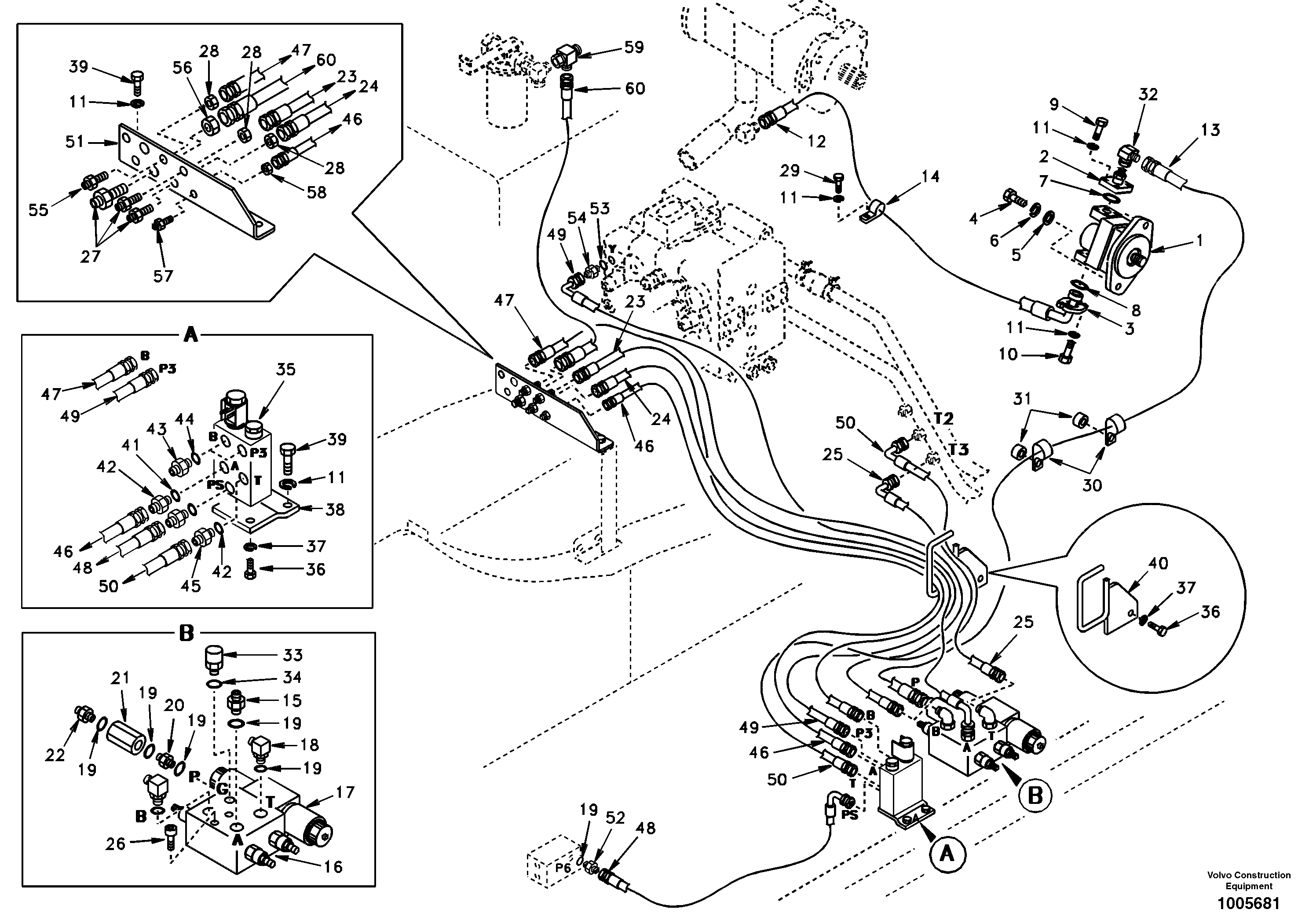 Quickfit and rotator hydraulic — volvo parts diagram