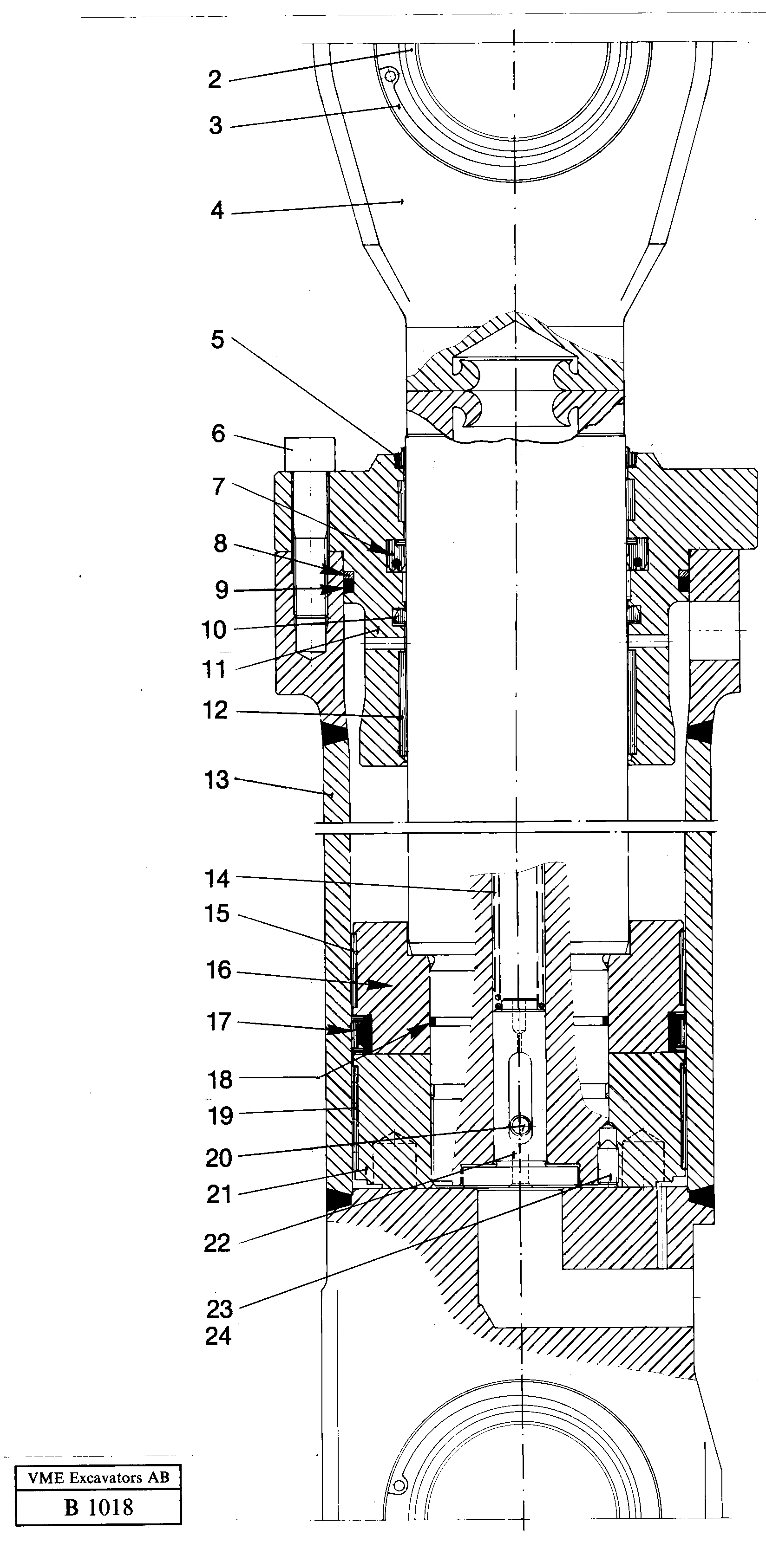 Bucket cylinder — volvo parts diagram