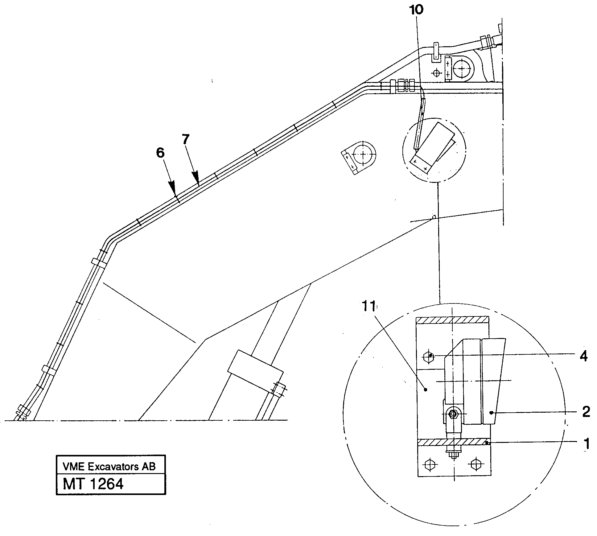 Working lamp on boom  14022367 — volvo parts diagram
