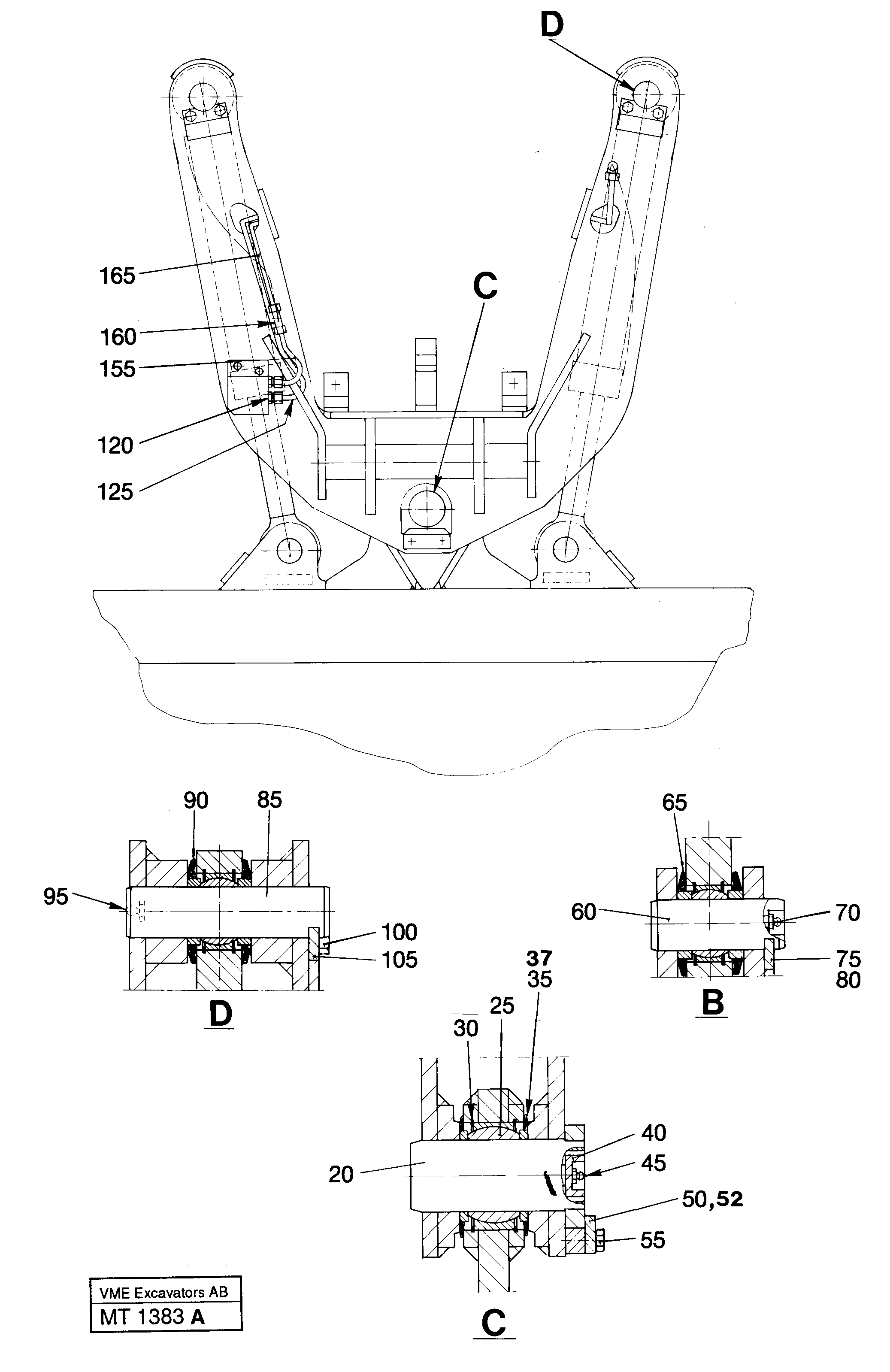 Slope buckets, quick fit  14253098    14253100 — volvo parts diagram