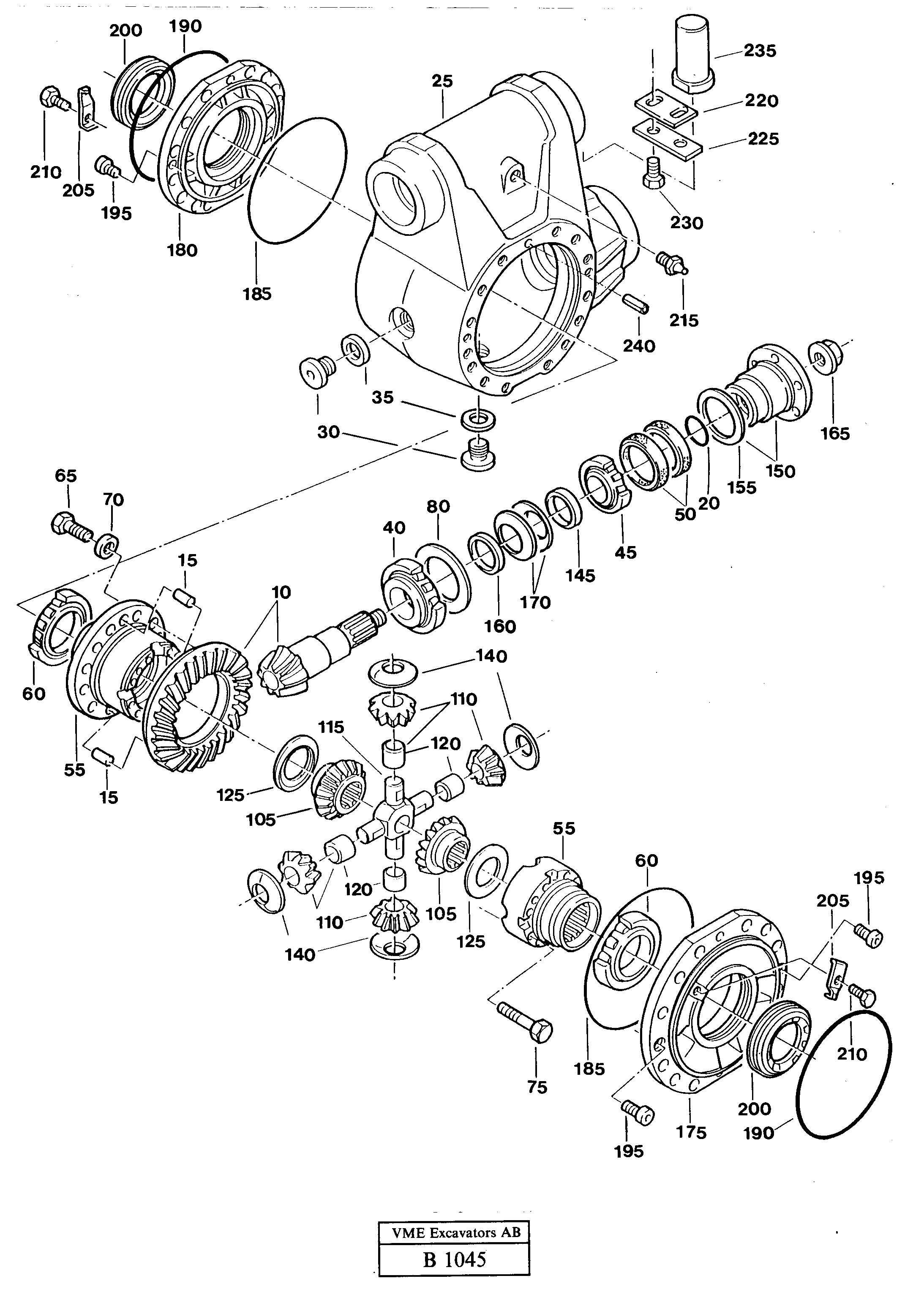 Differential, front — volvo parts diagram
