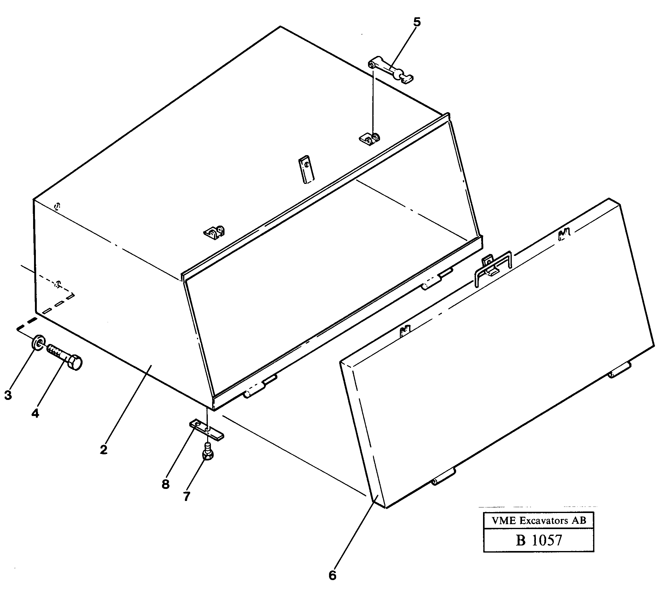 Tool box R.h.  14244250 — volvo parts diagram