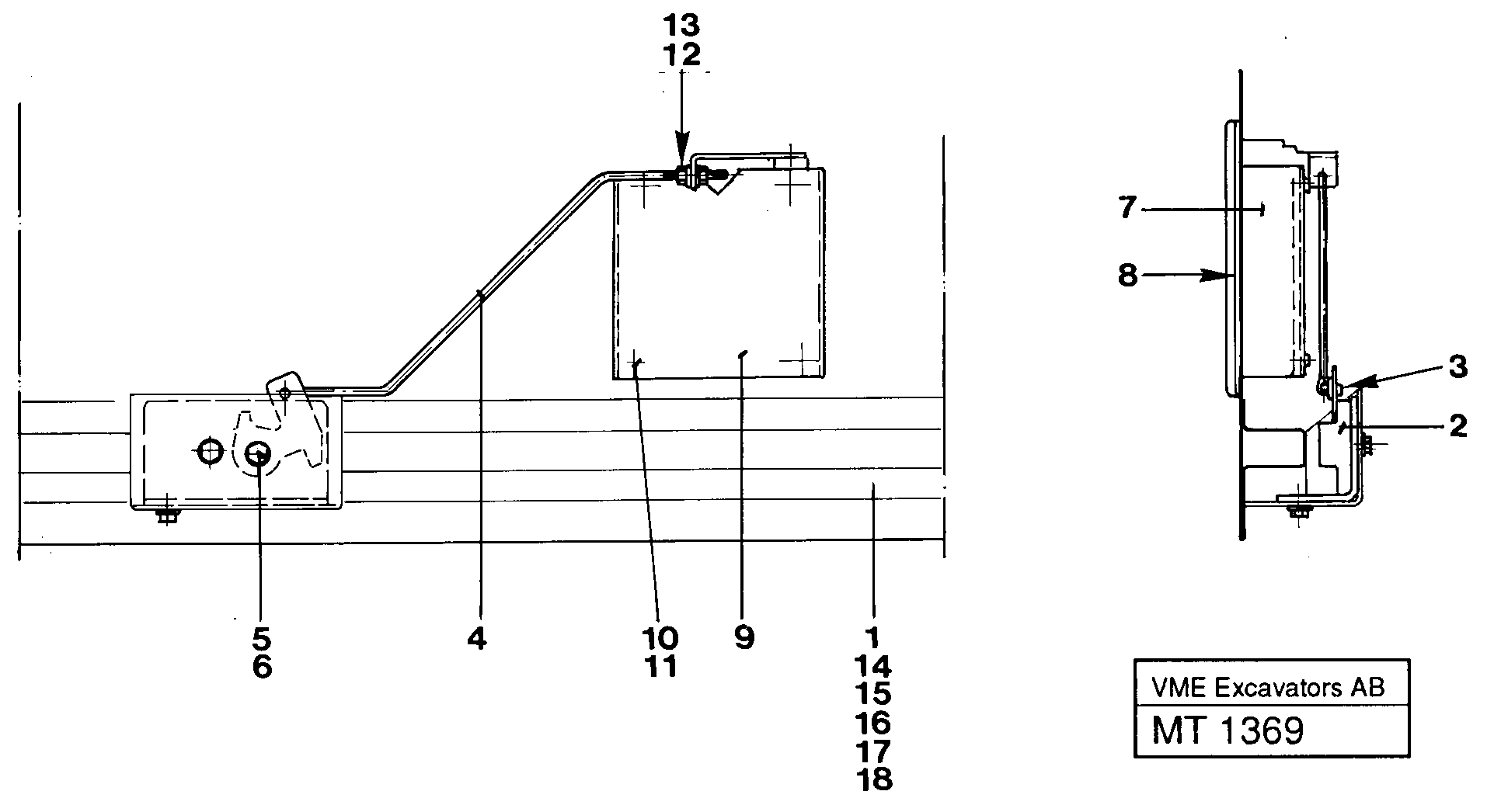 Casing with lock — volvo parts diagram