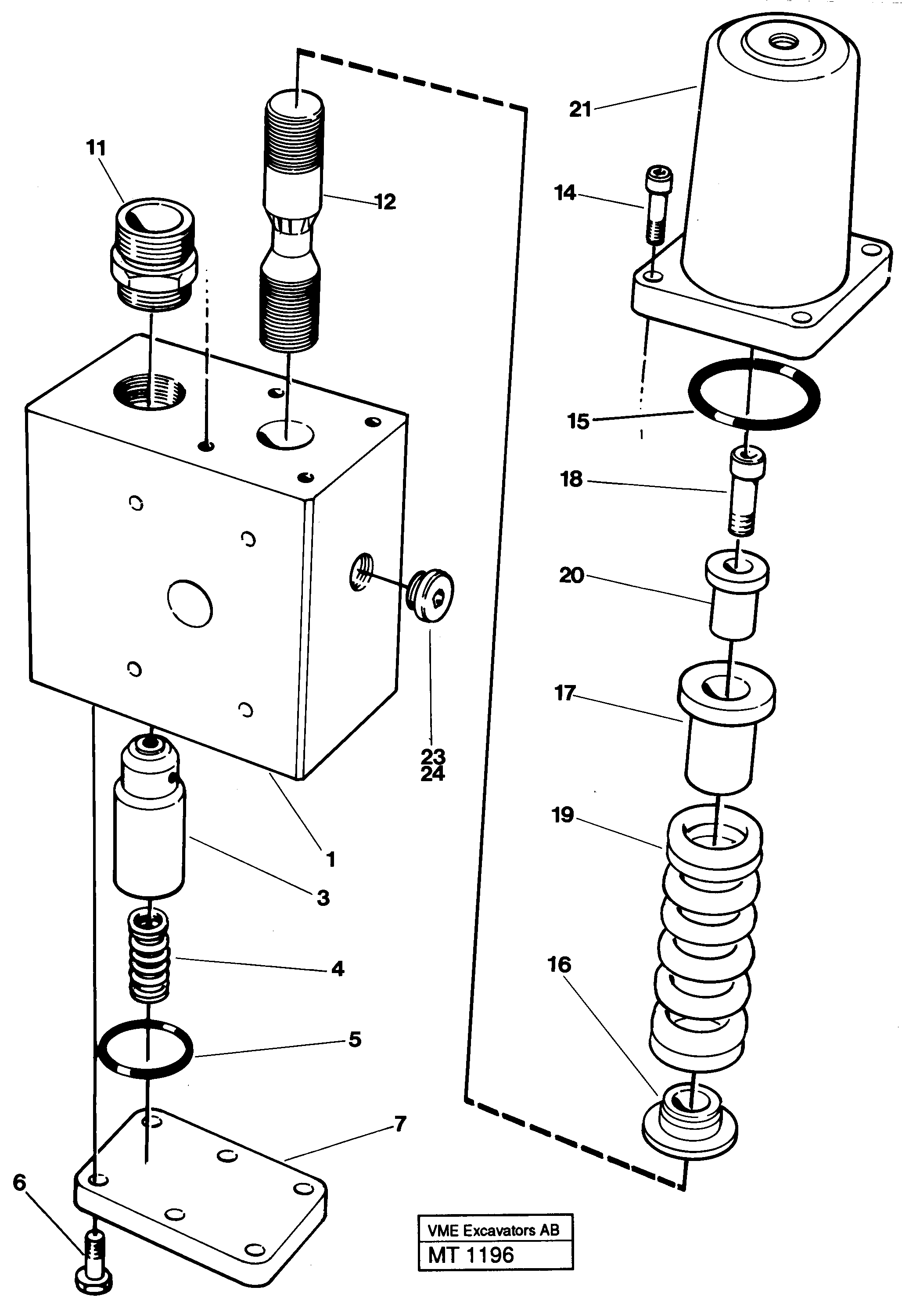Overcenter valve — volvo parts diagram