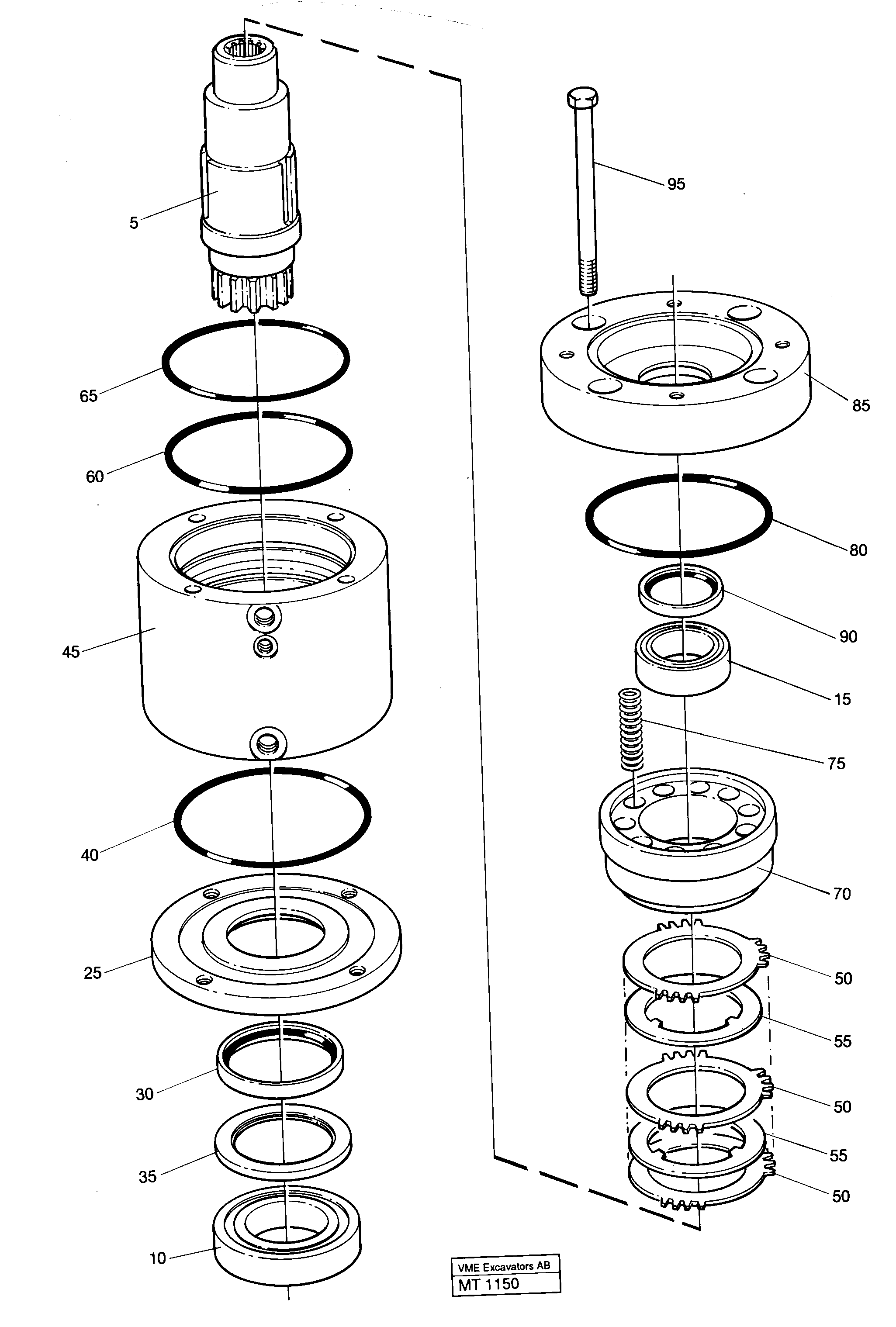 Slewing brake — volvo parts diagram