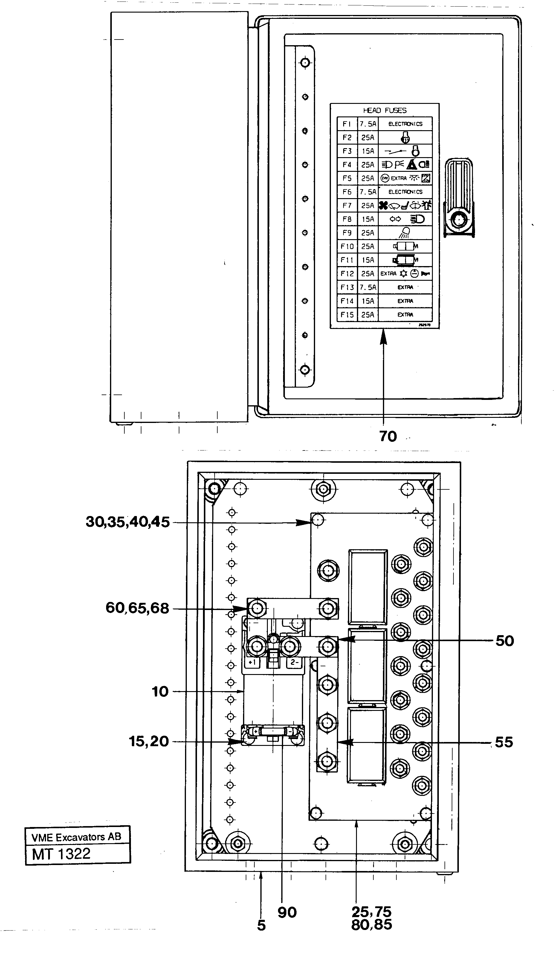 Main electric central — volvo parts diagram
