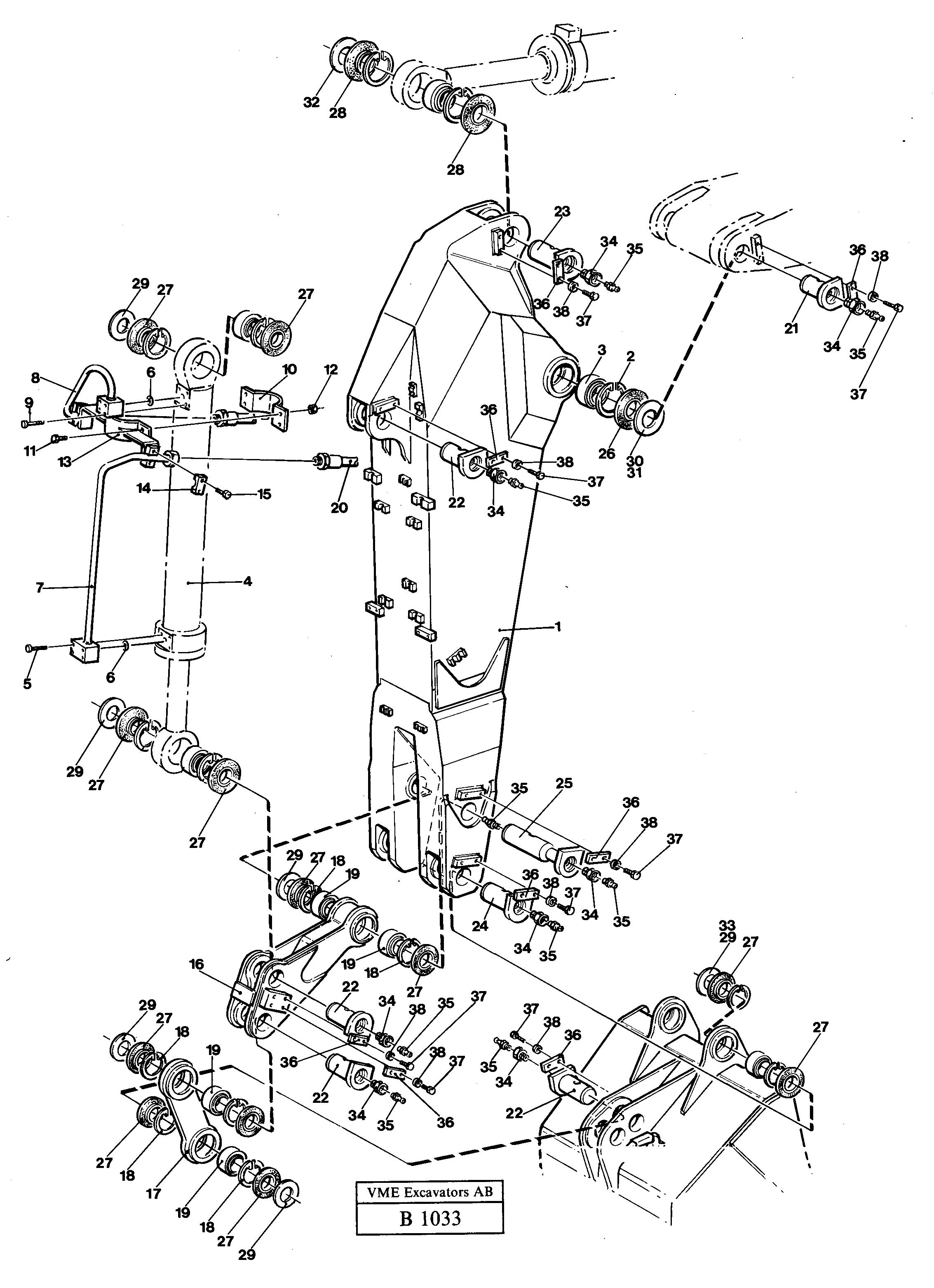 Dipper 2.25m — volvo parts diagram