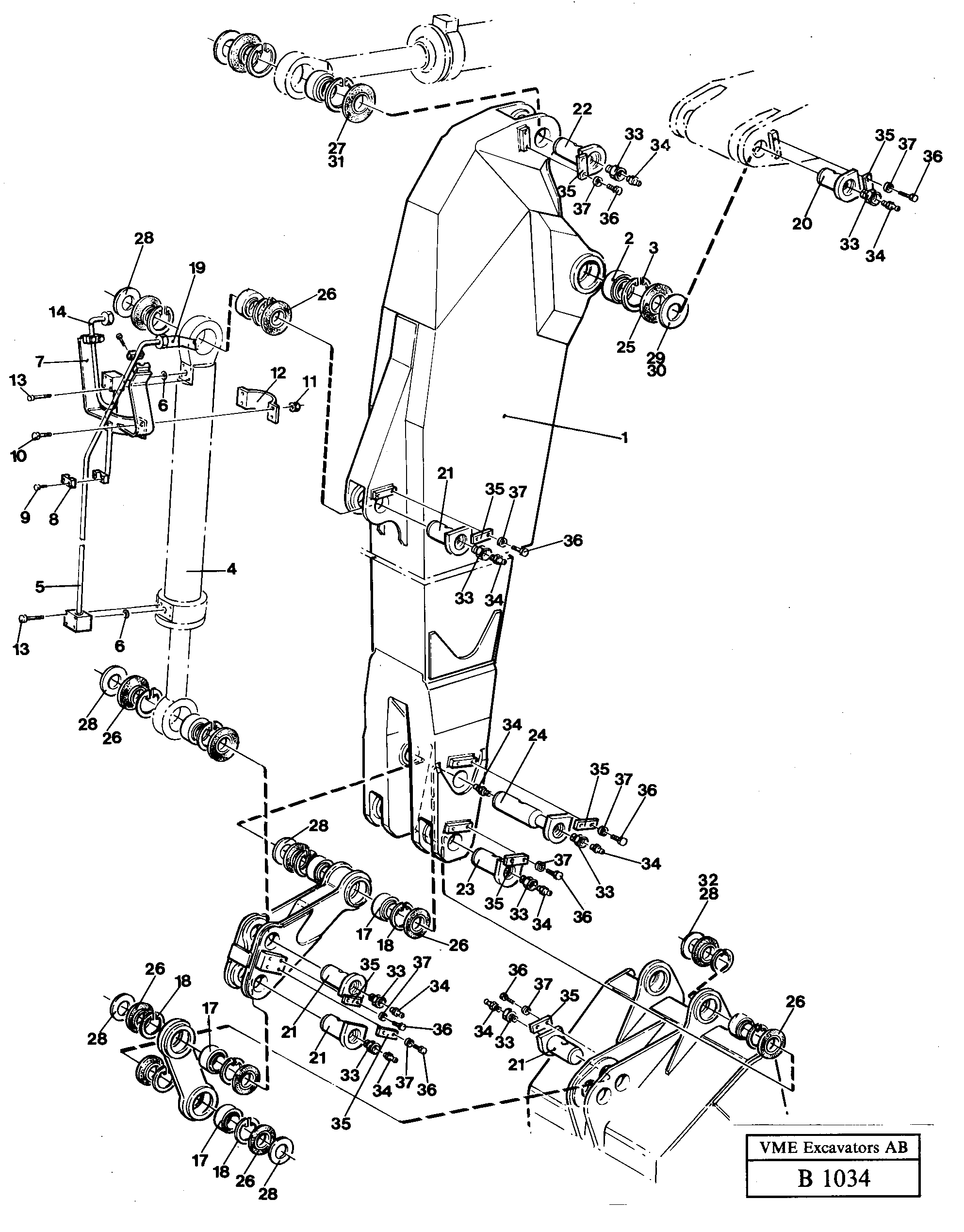 Dipper 2.80m / 3.30m — volvo parts diagram