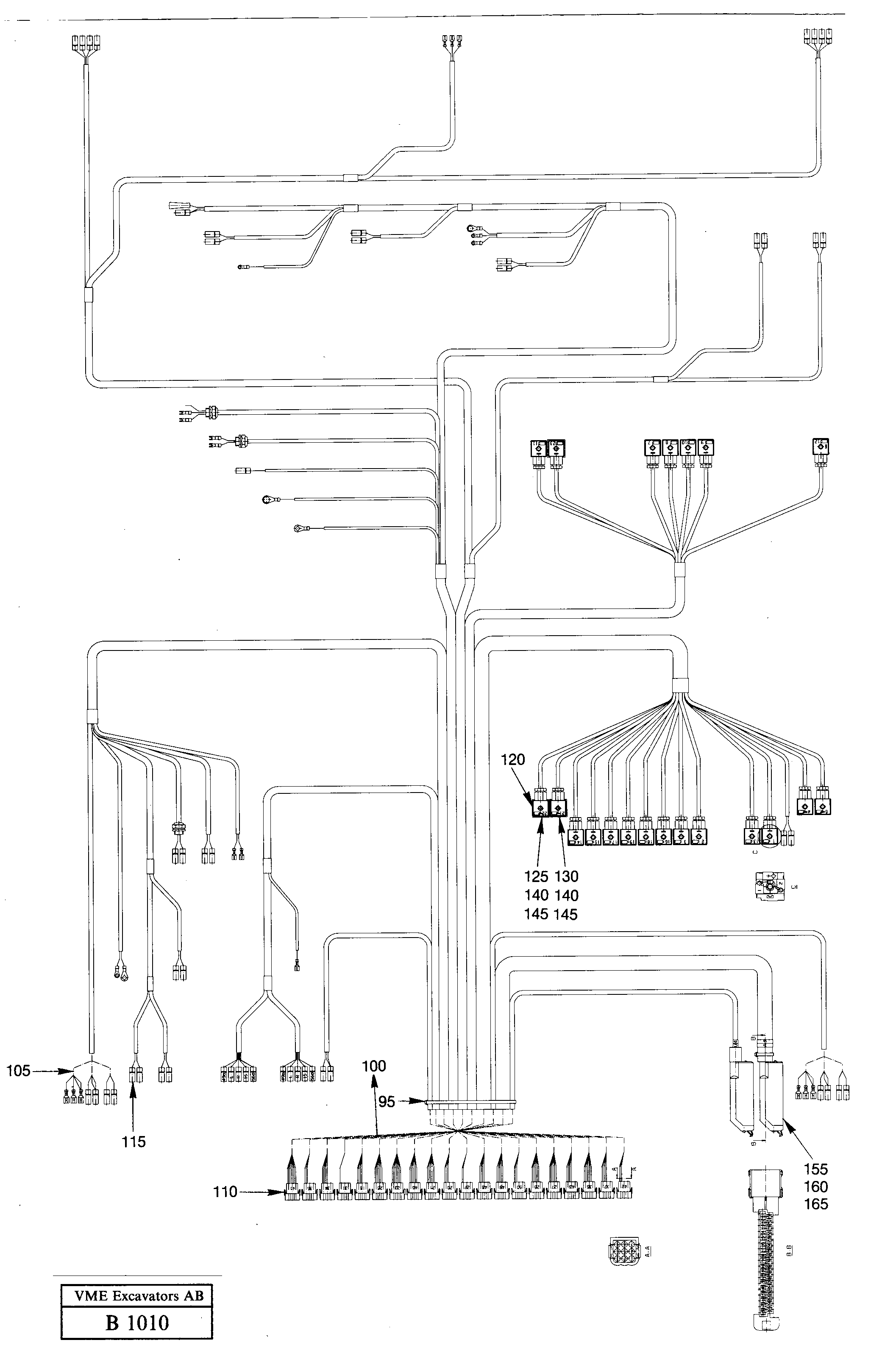 Cable bunch, machine — volvo parts diagram