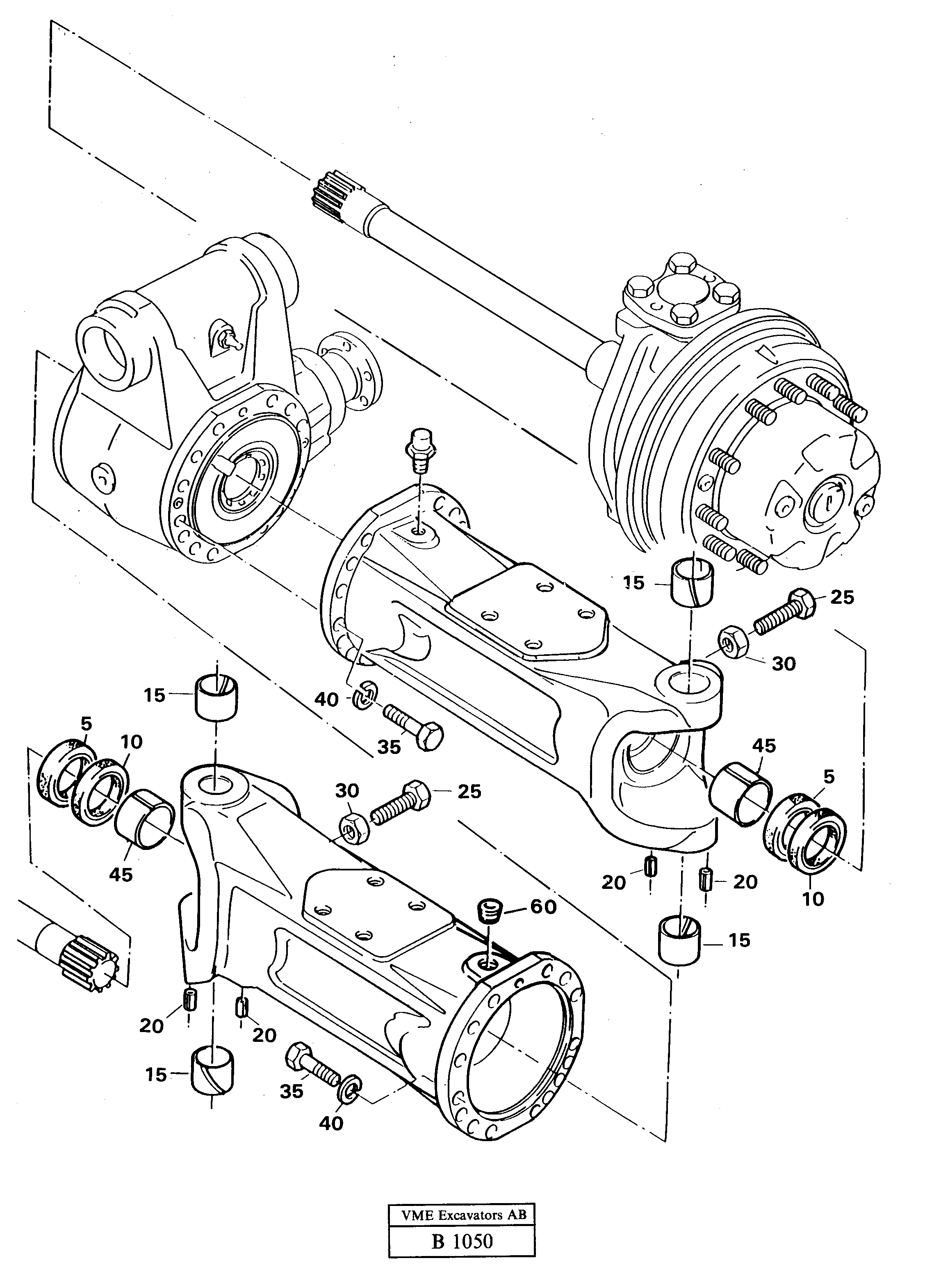 Axle beam, front R.h. Ak 15 — volvo parts diagram