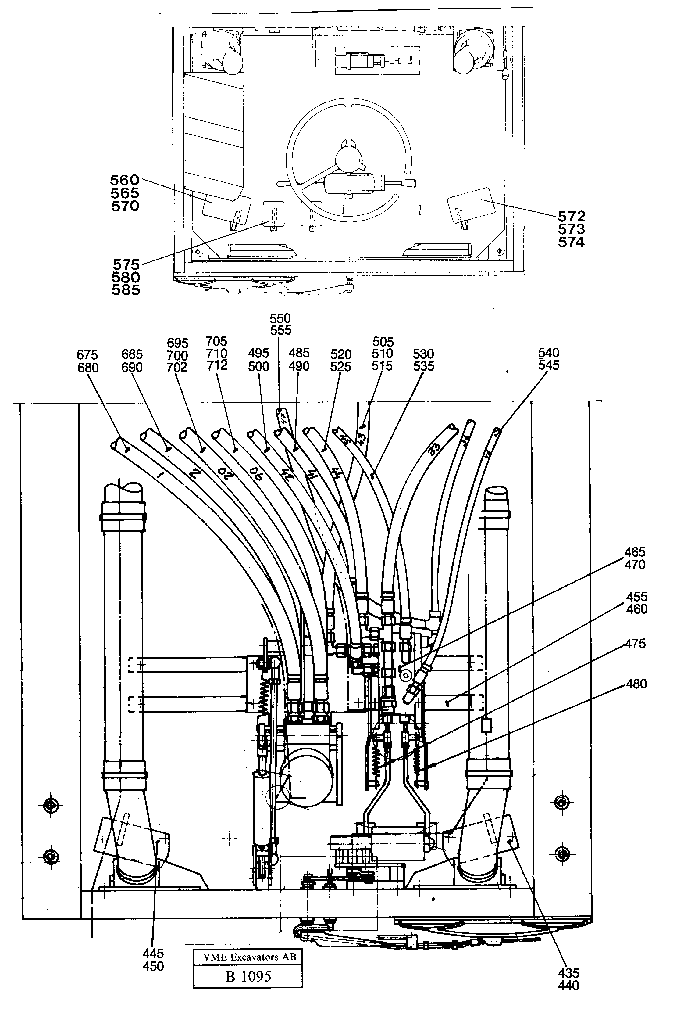 Lines under driver's seat — volvo parts diagram