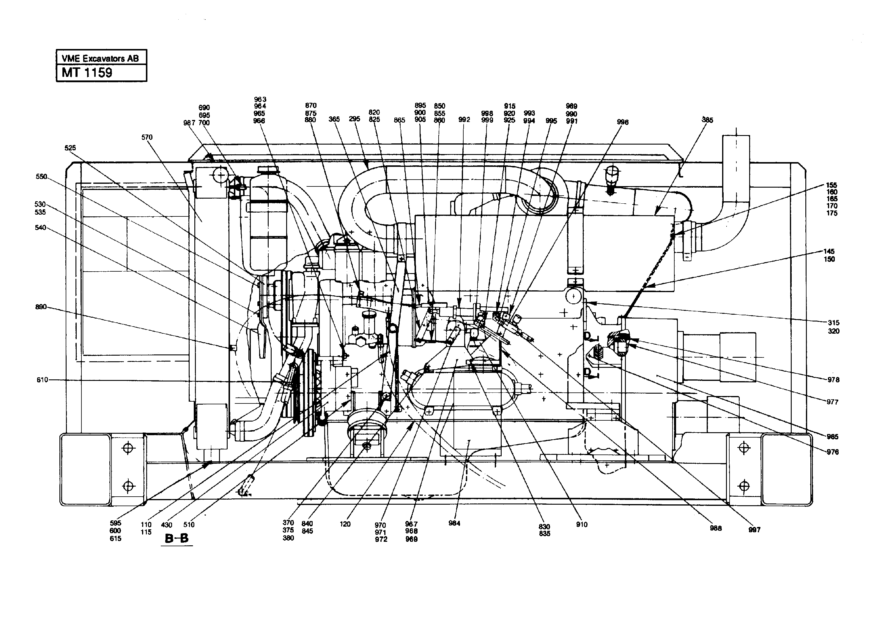 Engine assembly Td 61 Ace, Ser No - 1404 Td 61 Ge, Ser No 1405 - — volvo parts diagram