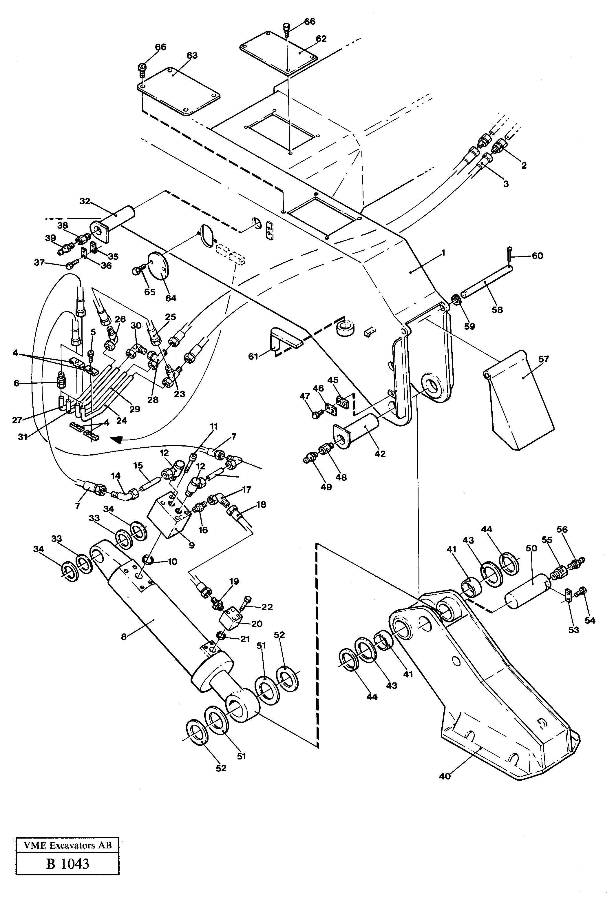 Undercarriage 3m with 4 wide outriggers  14255104 — volvo parts diagram