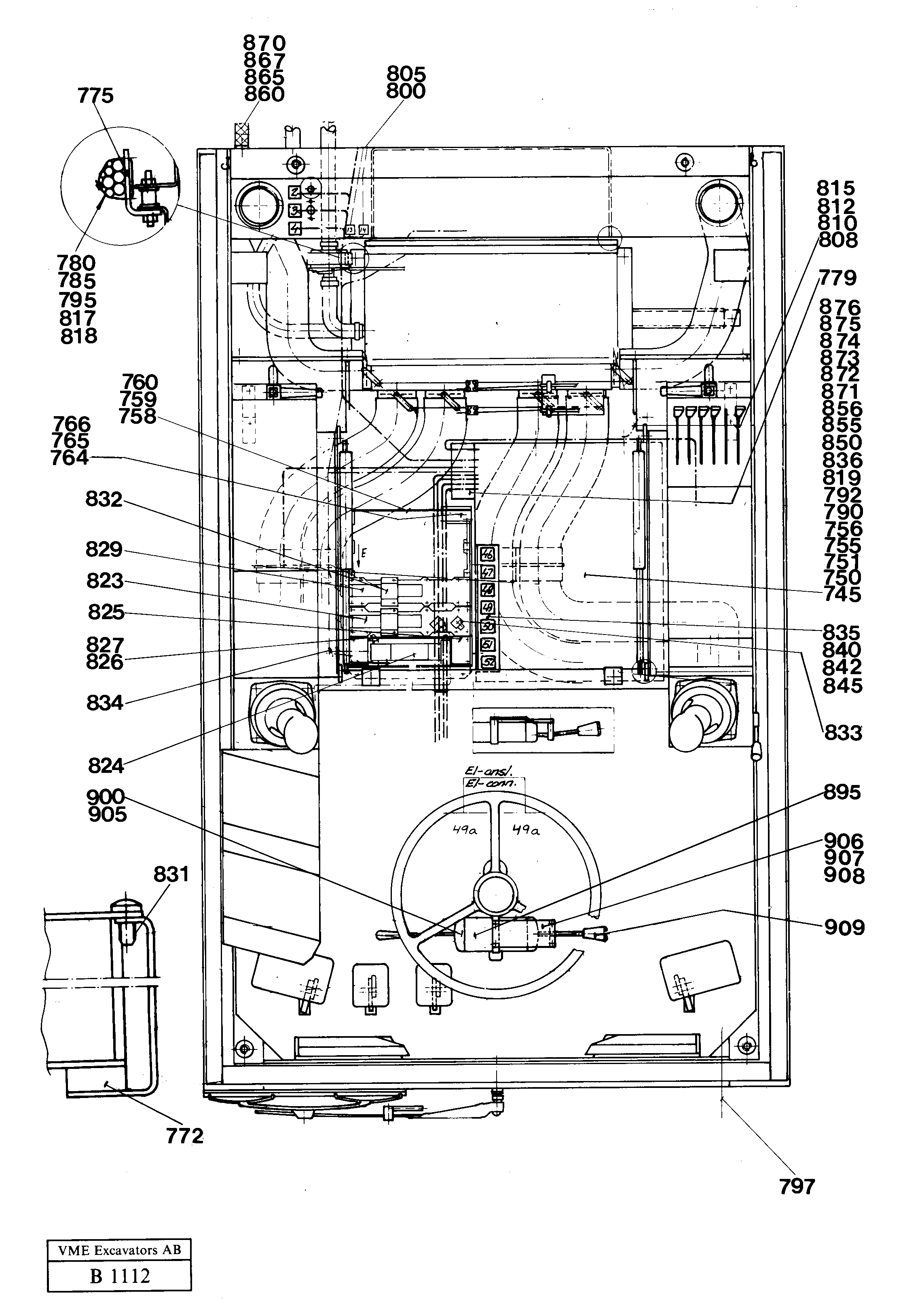 Electric installation driver's seat — volvo parts diagram