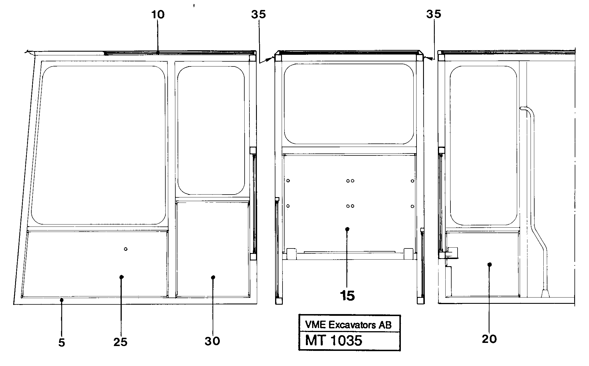 Driver's cab with covering — volvo parts diagram