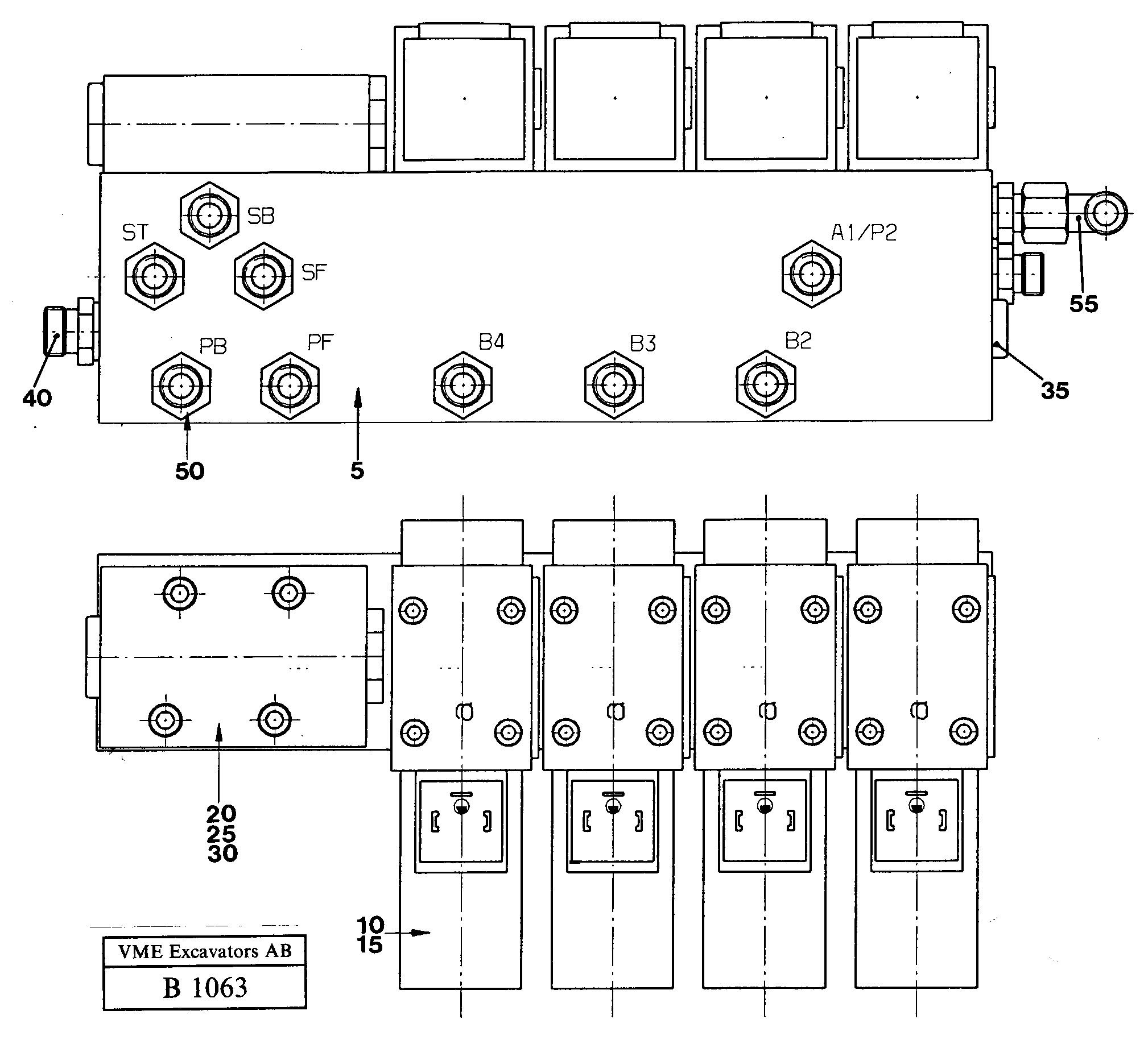 Valve assembly, axle lockgear box, high speed, travel — volvo parts diagram