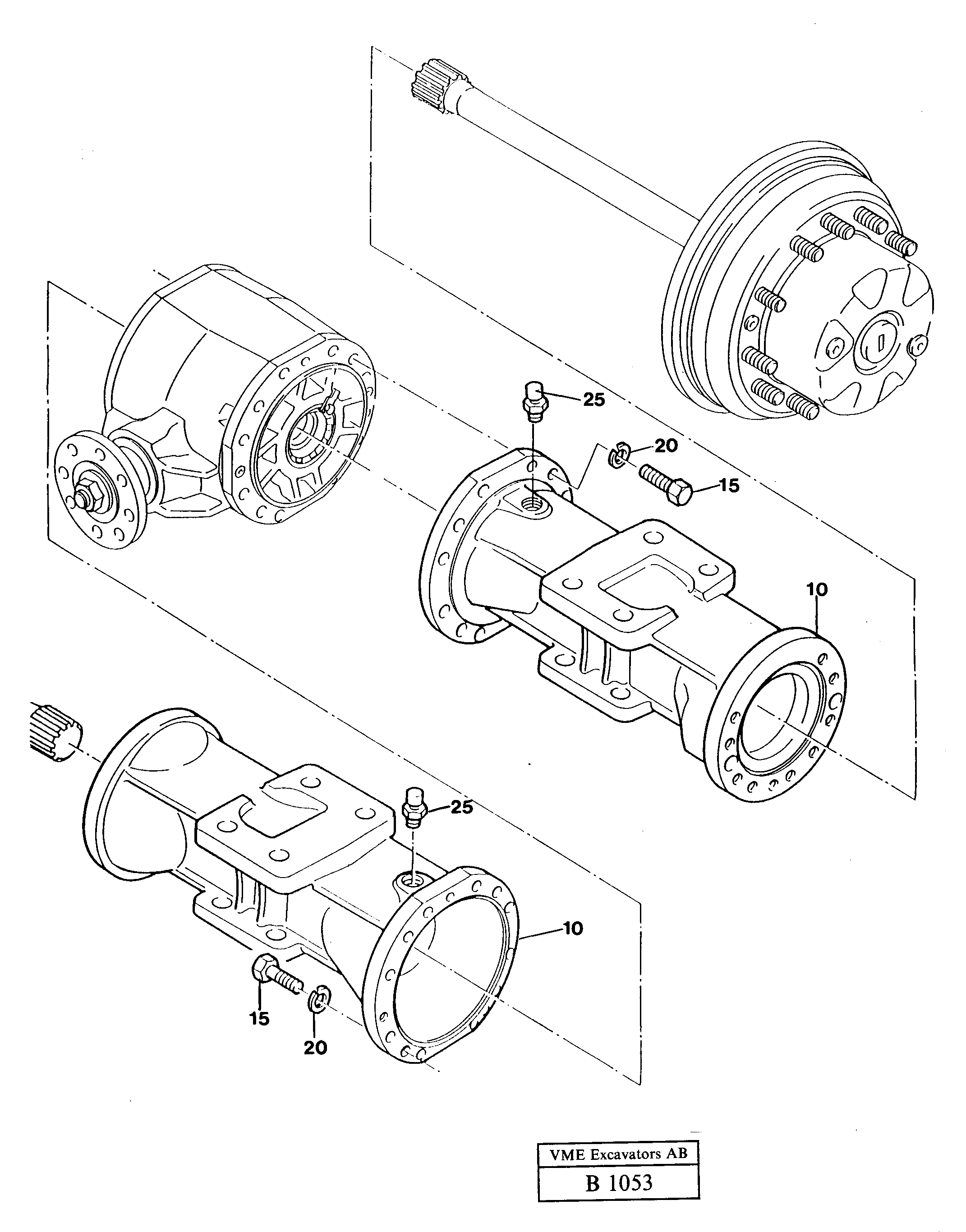 Axle beam rear, Ak 16 — volvo parts diagram