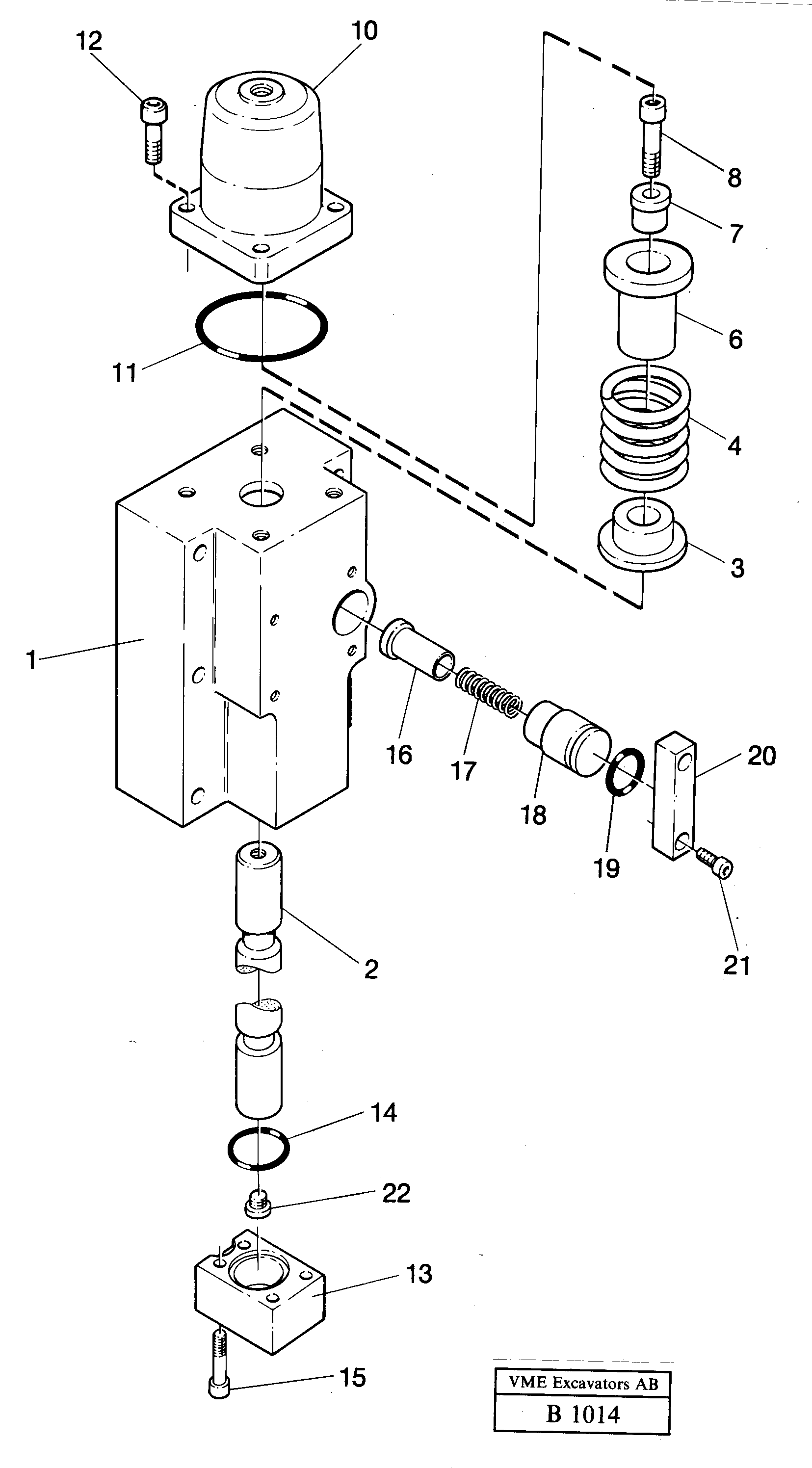 Four way valve outrigger / dozer blade — volvo parts diagram