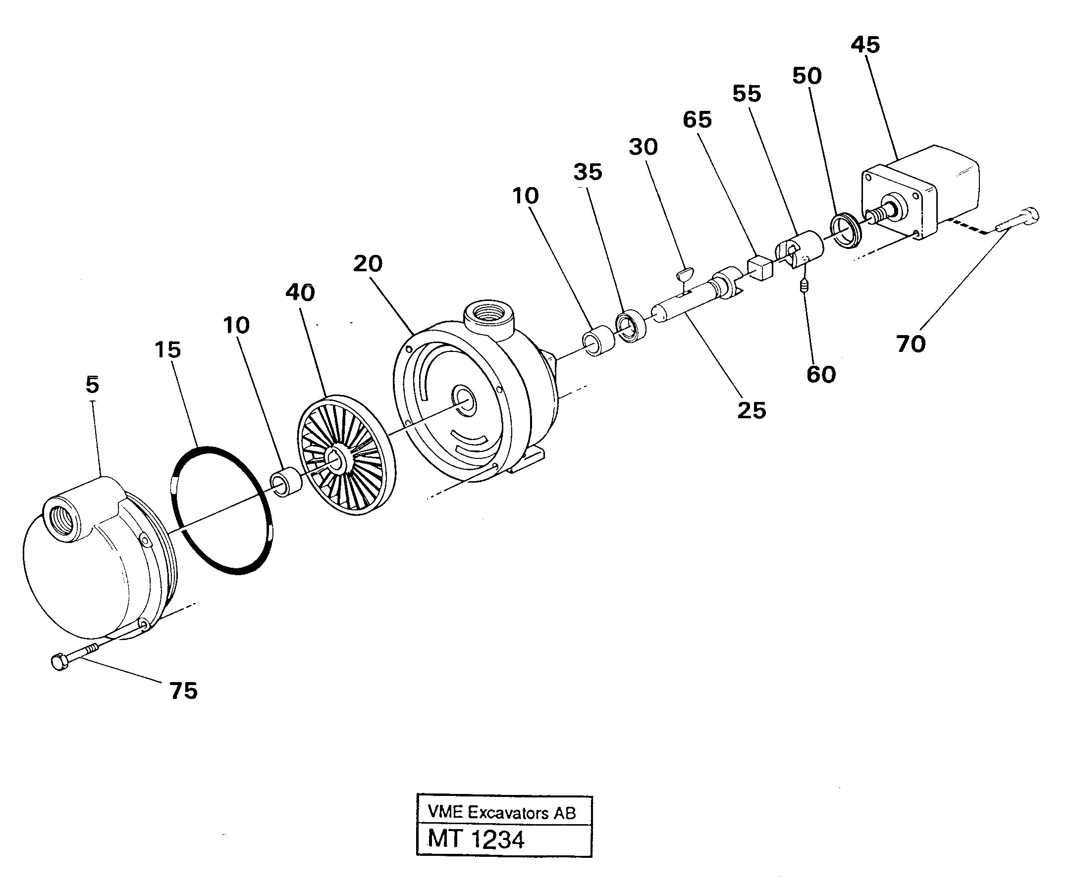 Fuel filling pump with connections — volvo parts diagram