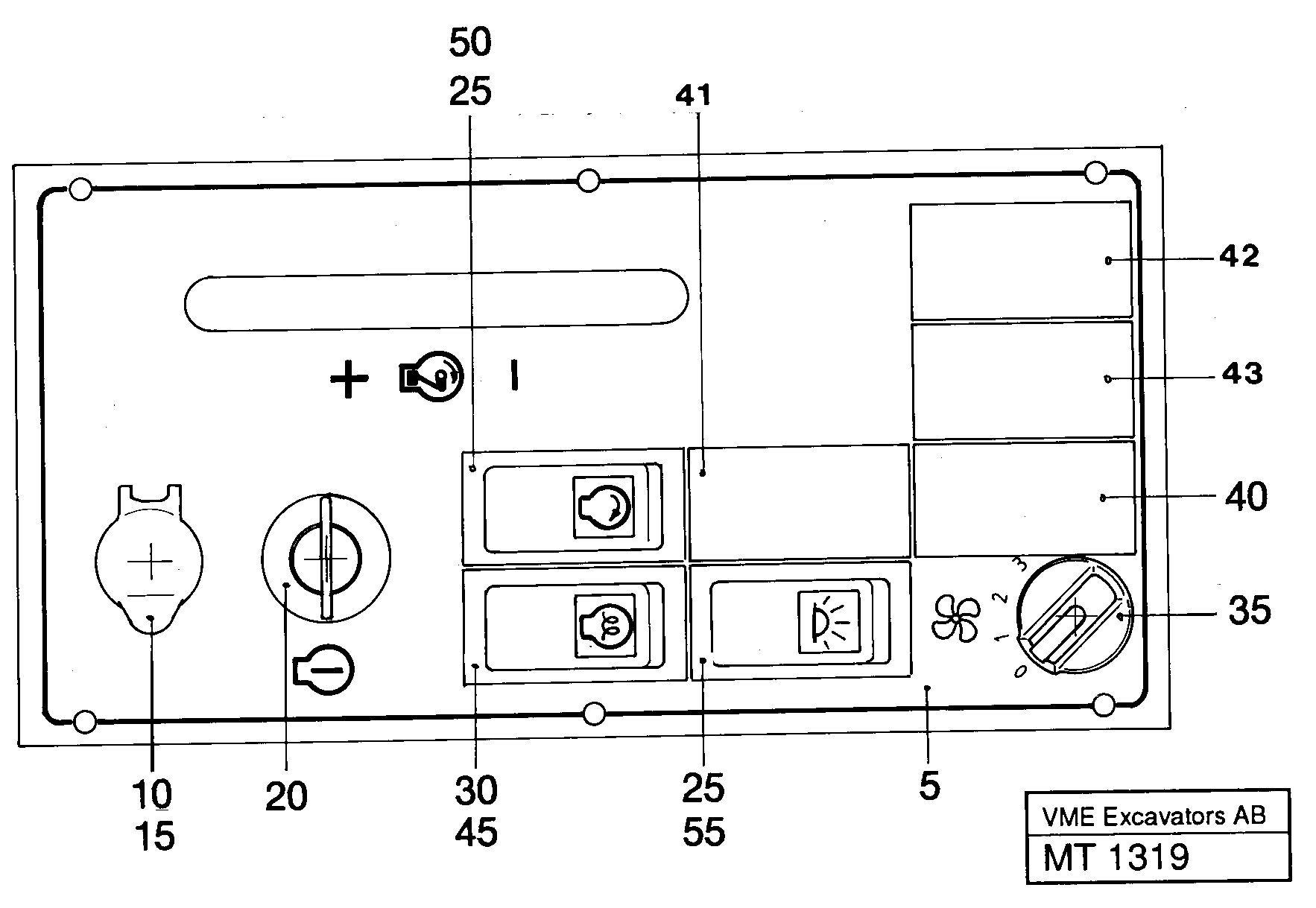 Engine control panel — volvo parts diagram