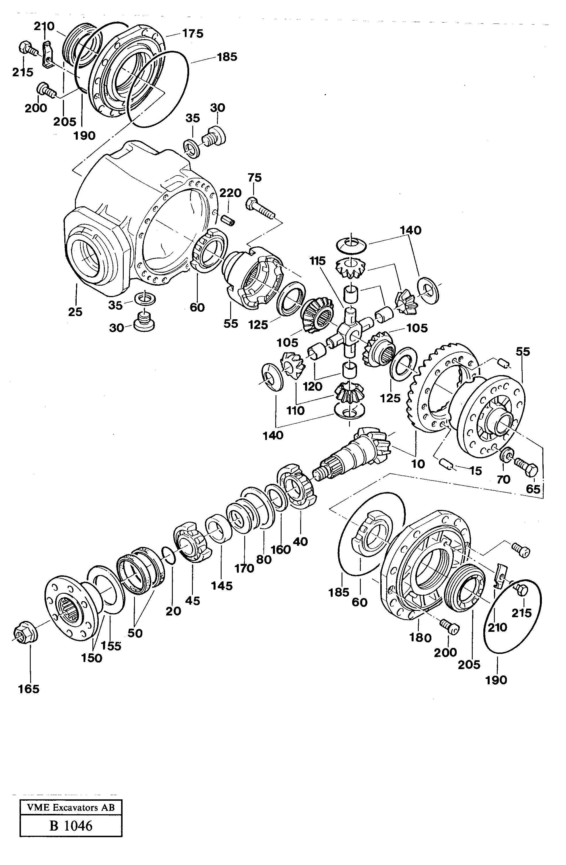 Differential rear Ak 16 — volvo parts diagram