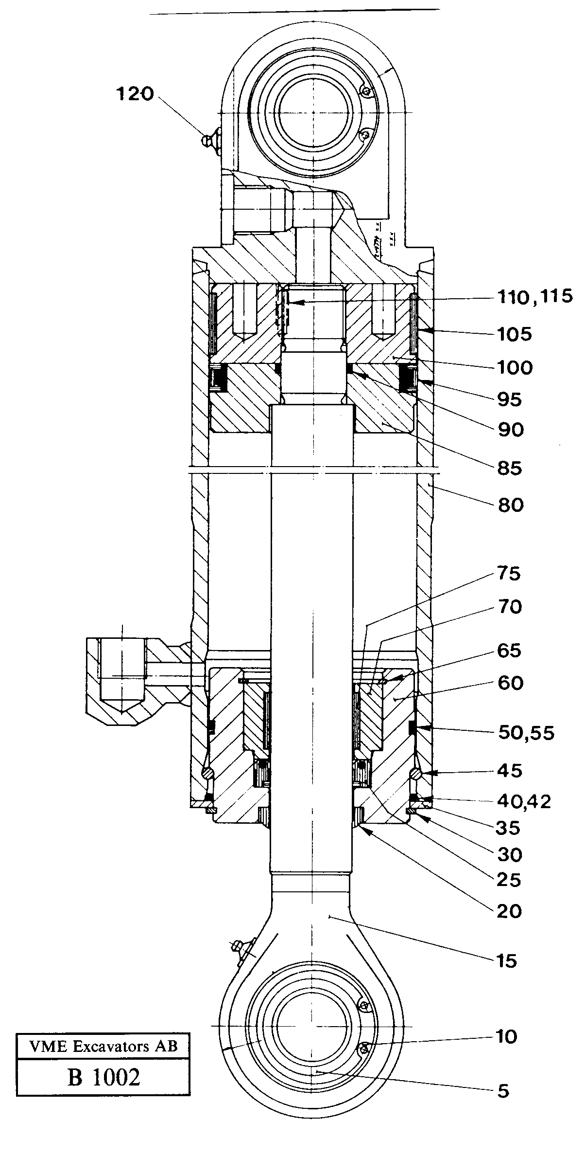 Steering cylinder — volvo parts diagram