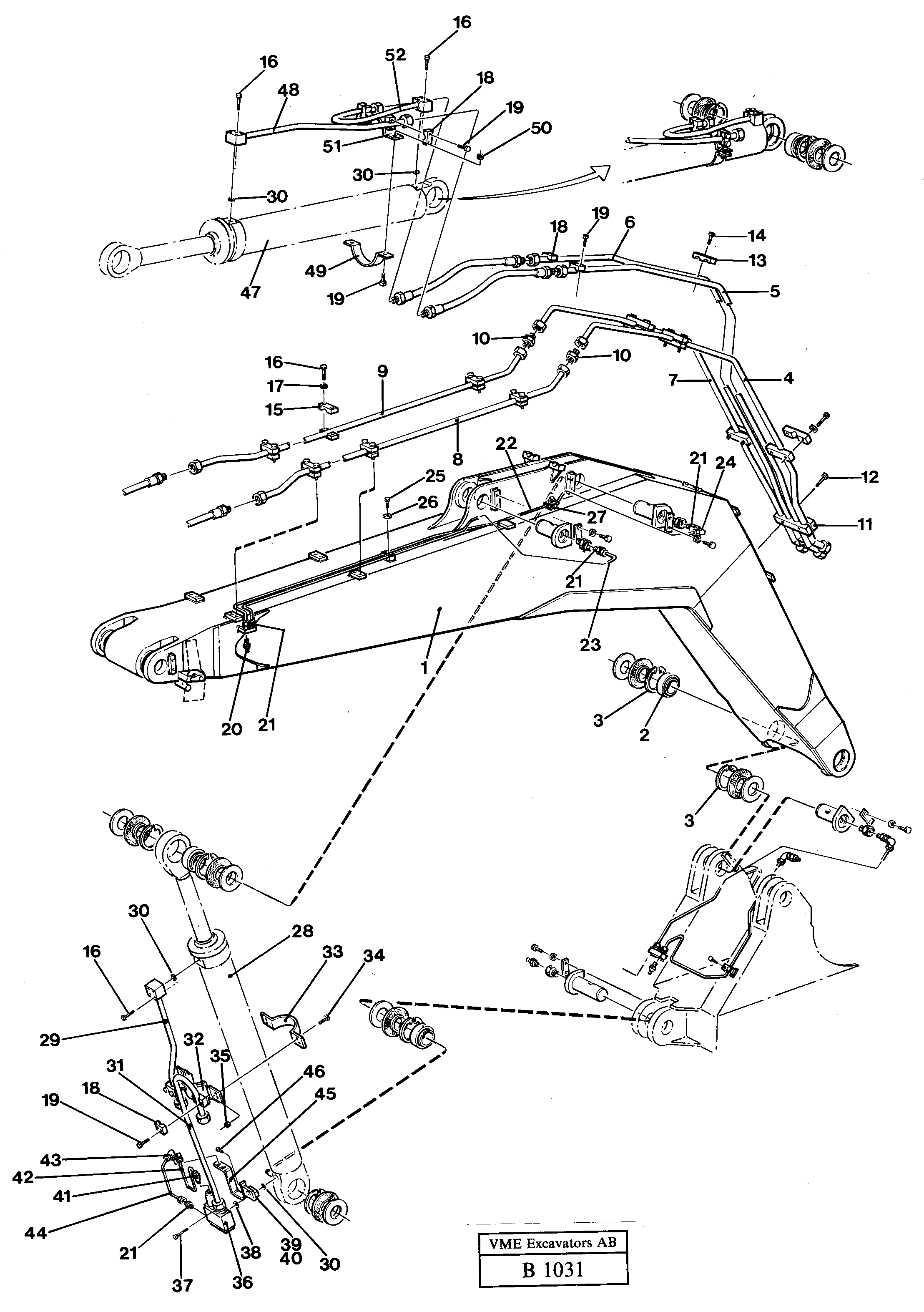 Backhoe boom — volvo parts diagram