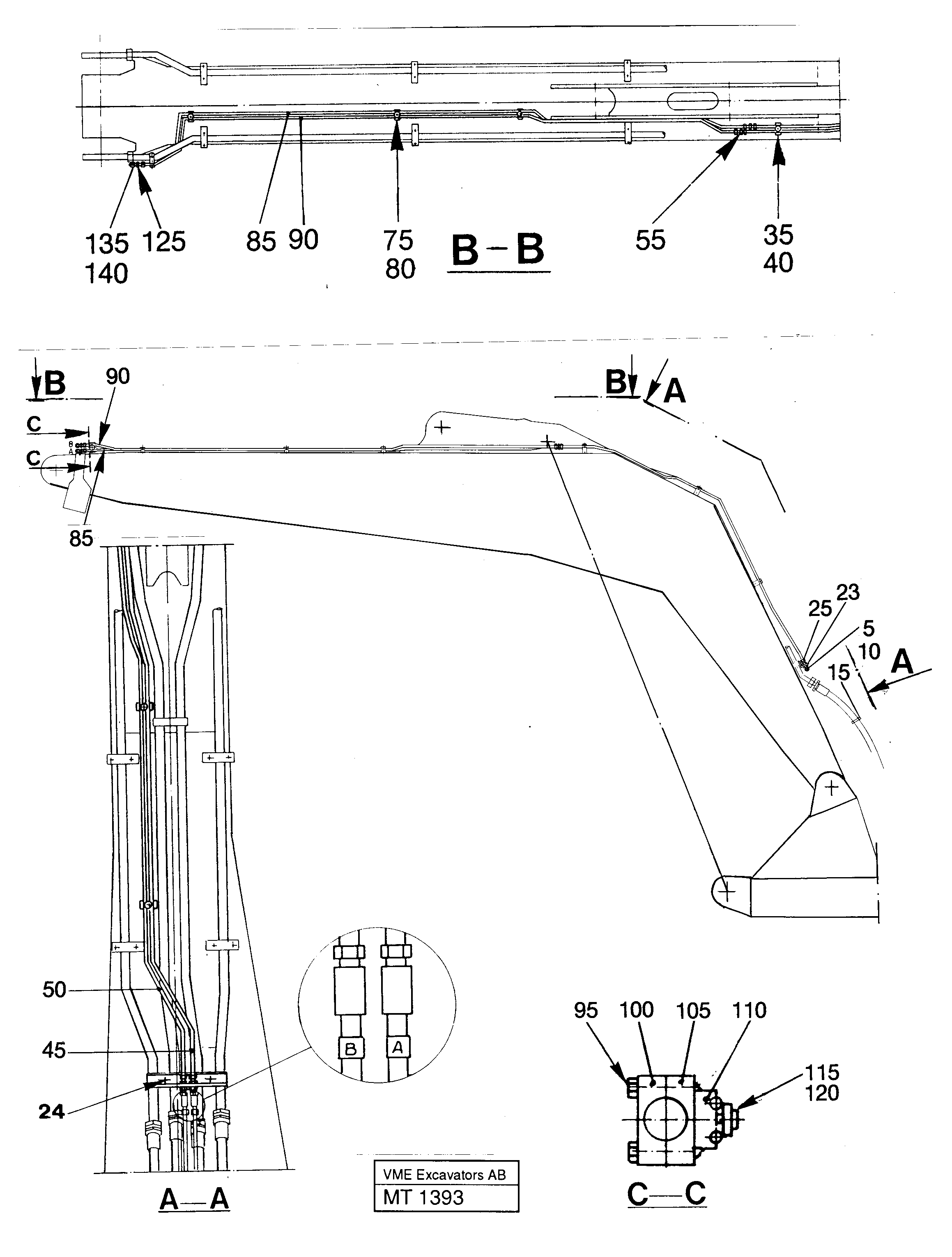 Hydr. quick fit equipmenton boom  14249783 — volvo parts diagram