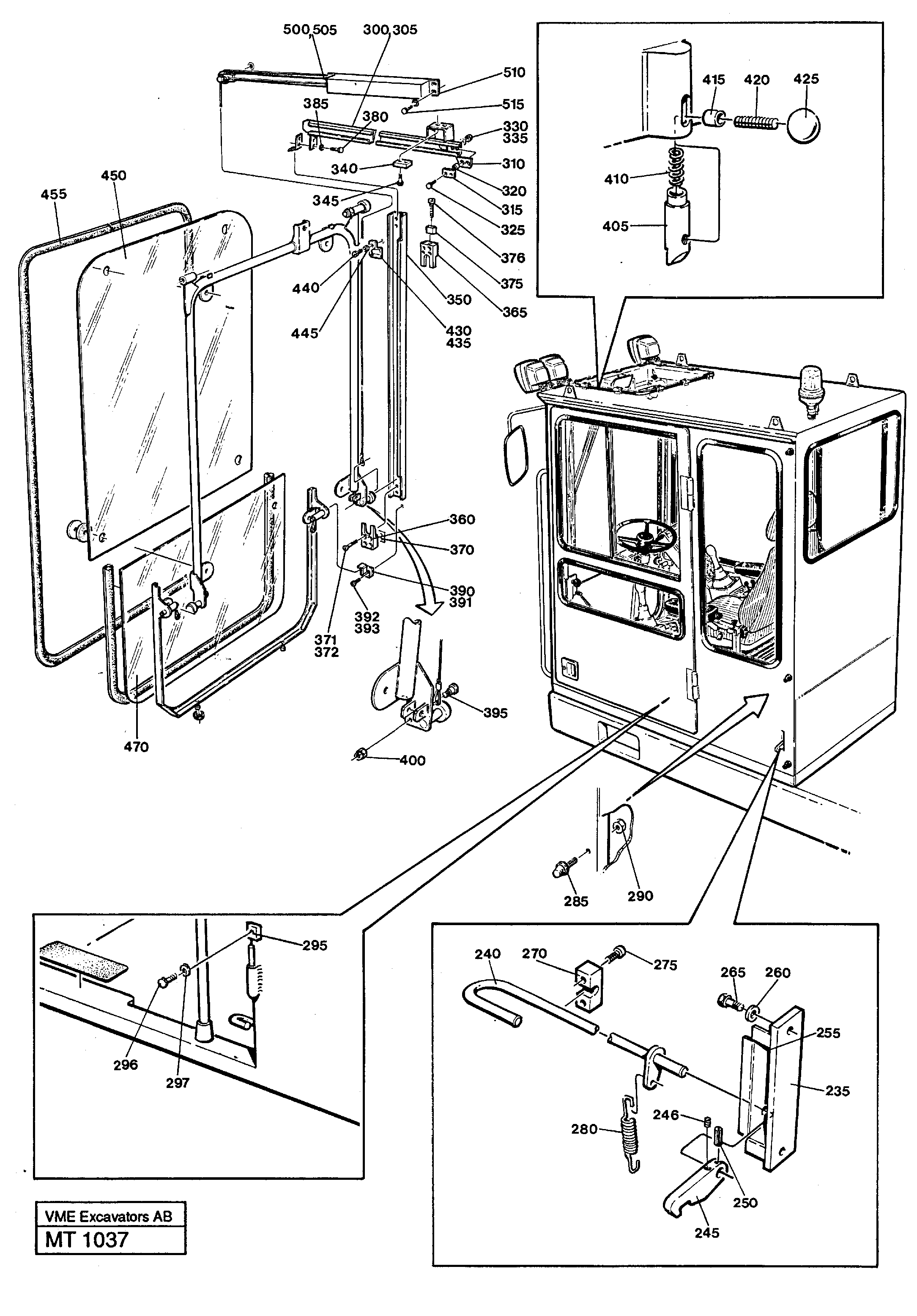 Operator's cab  14245371 14248412 — volvo parts diagram