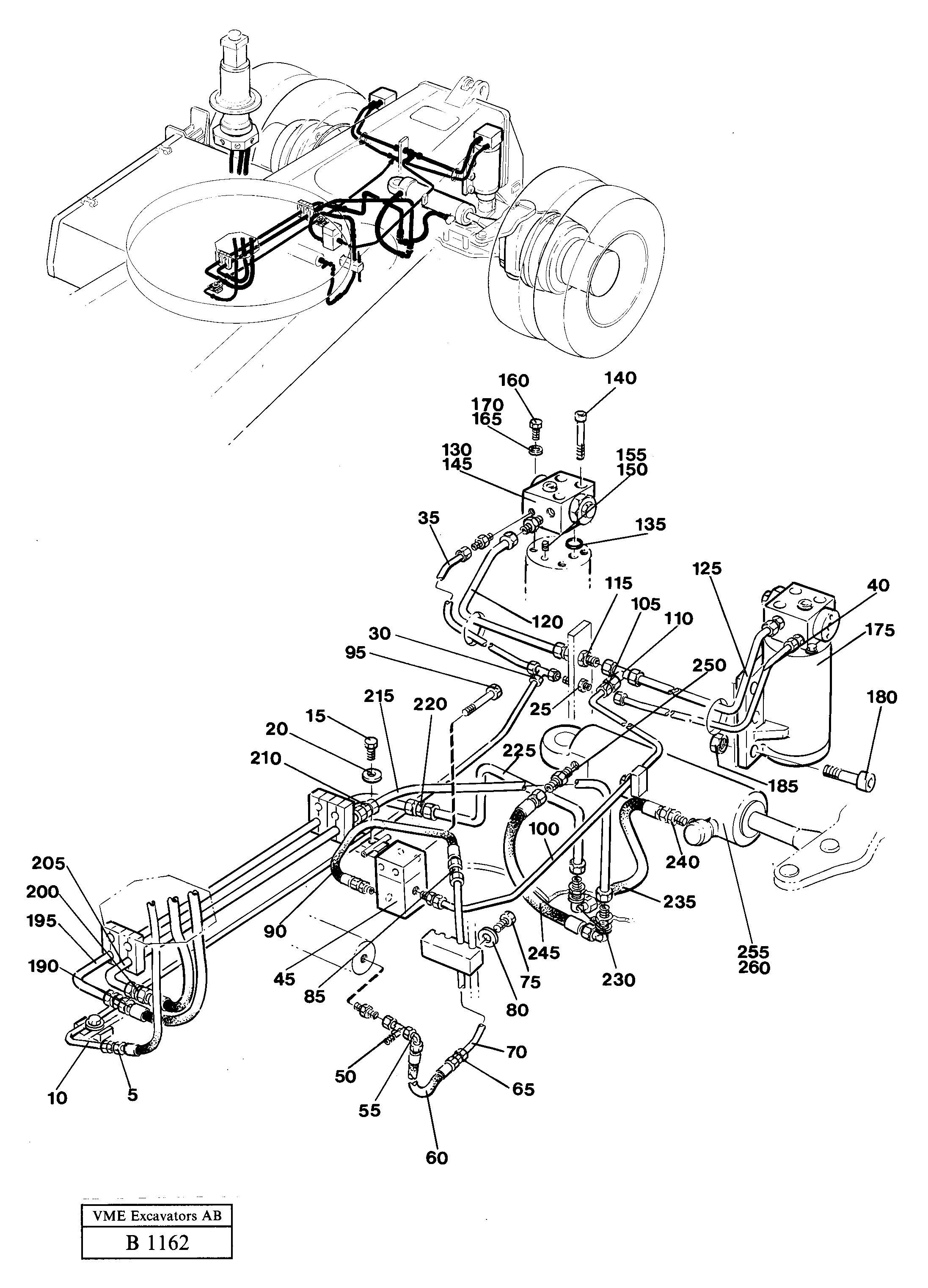 Steering and oscillating system — volvo parts diagram