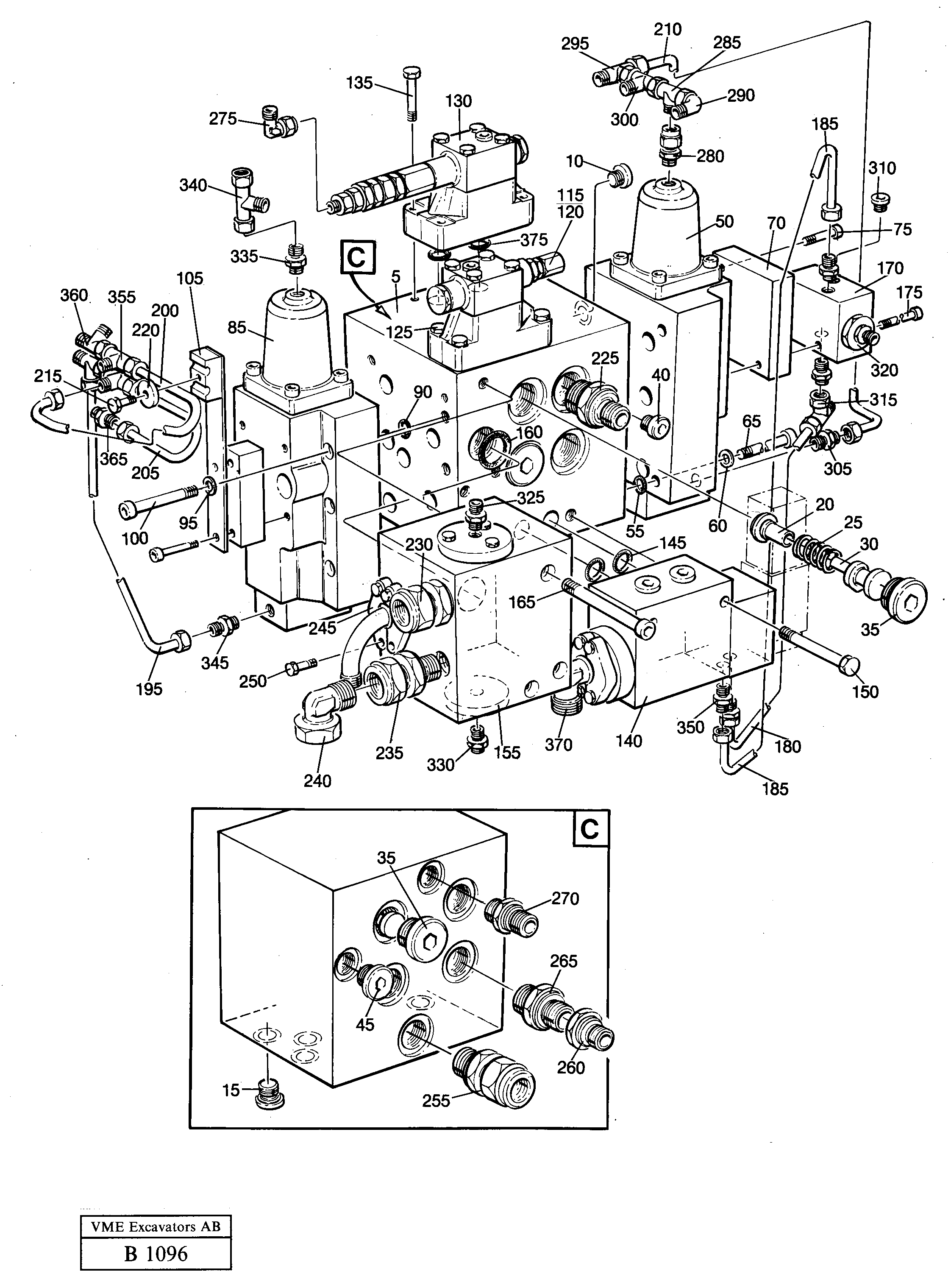 Slew valve assembly — volvo parts diagram