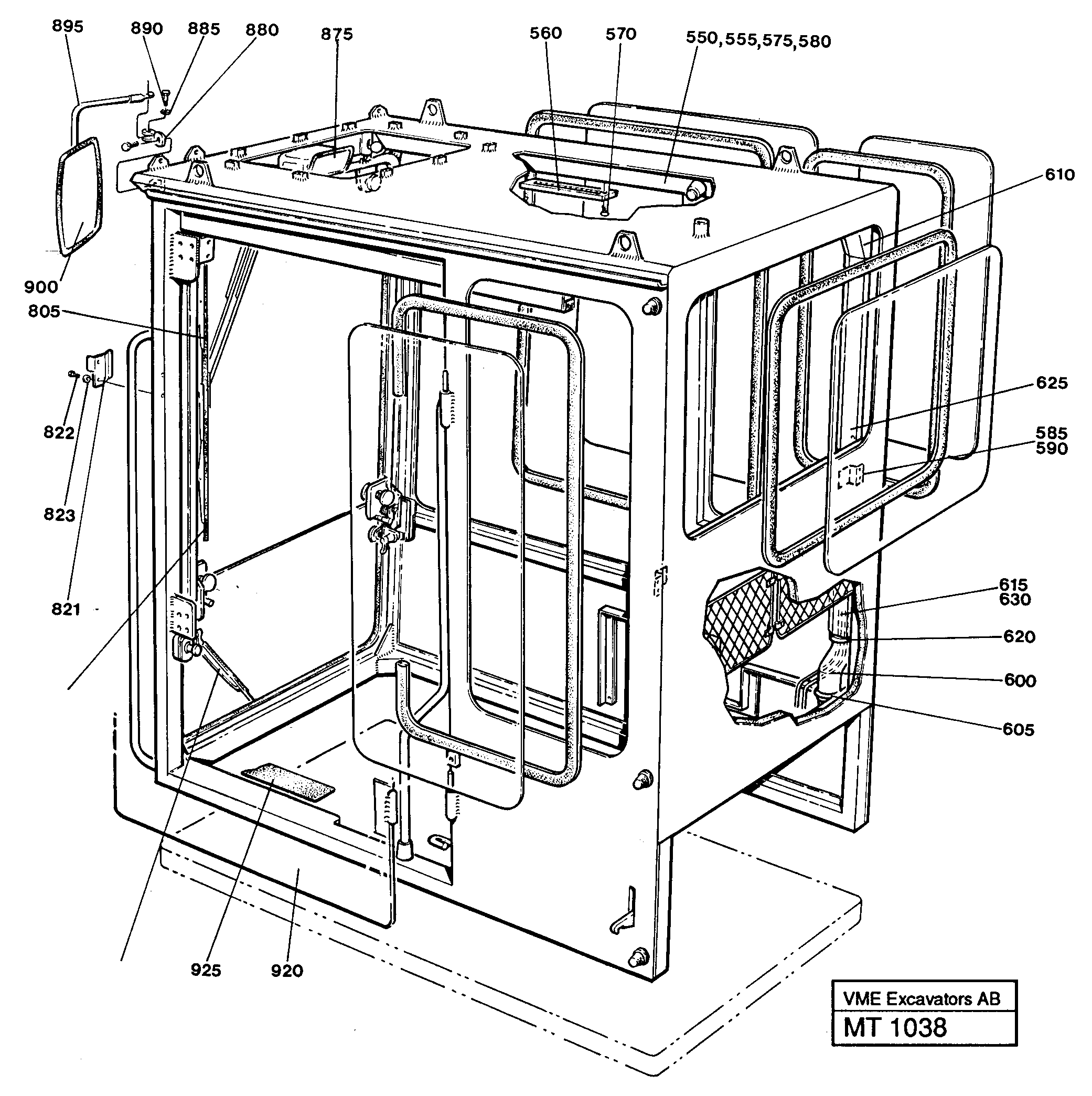 Operator's cab — volvo parts diagram