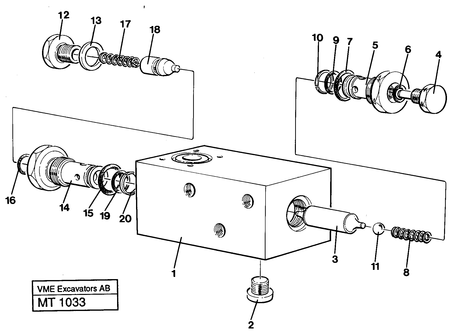 Hydraulic lock dozer blade — volvo parts diagram