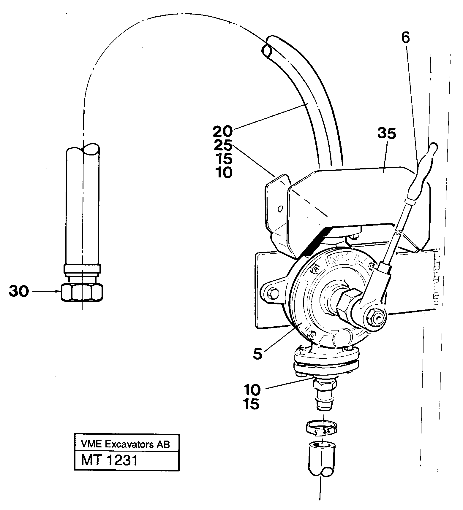 Hand pump — volvo parts diagram