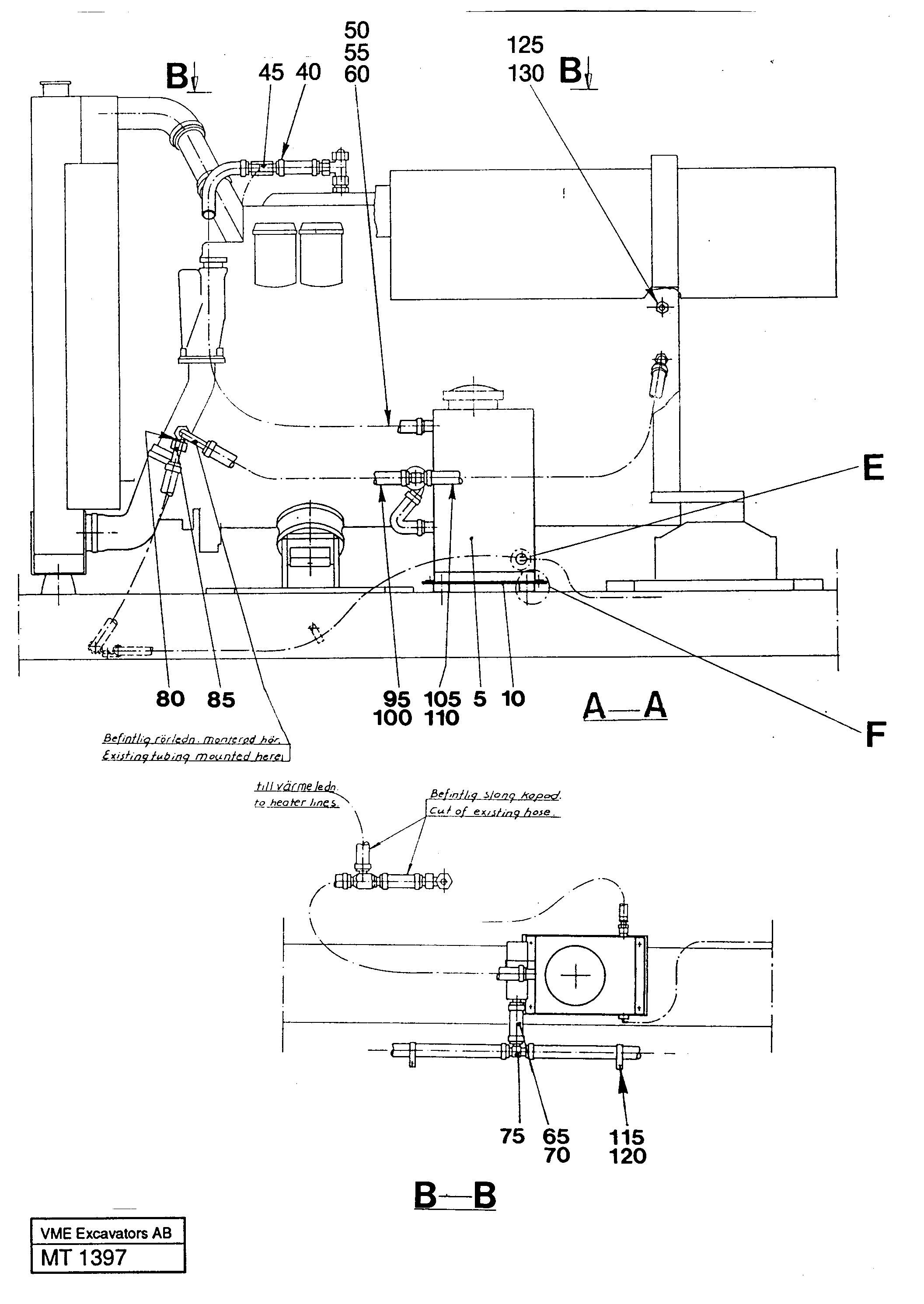 Engine- and cab heater Lpg 2460 — volvo parts diagram