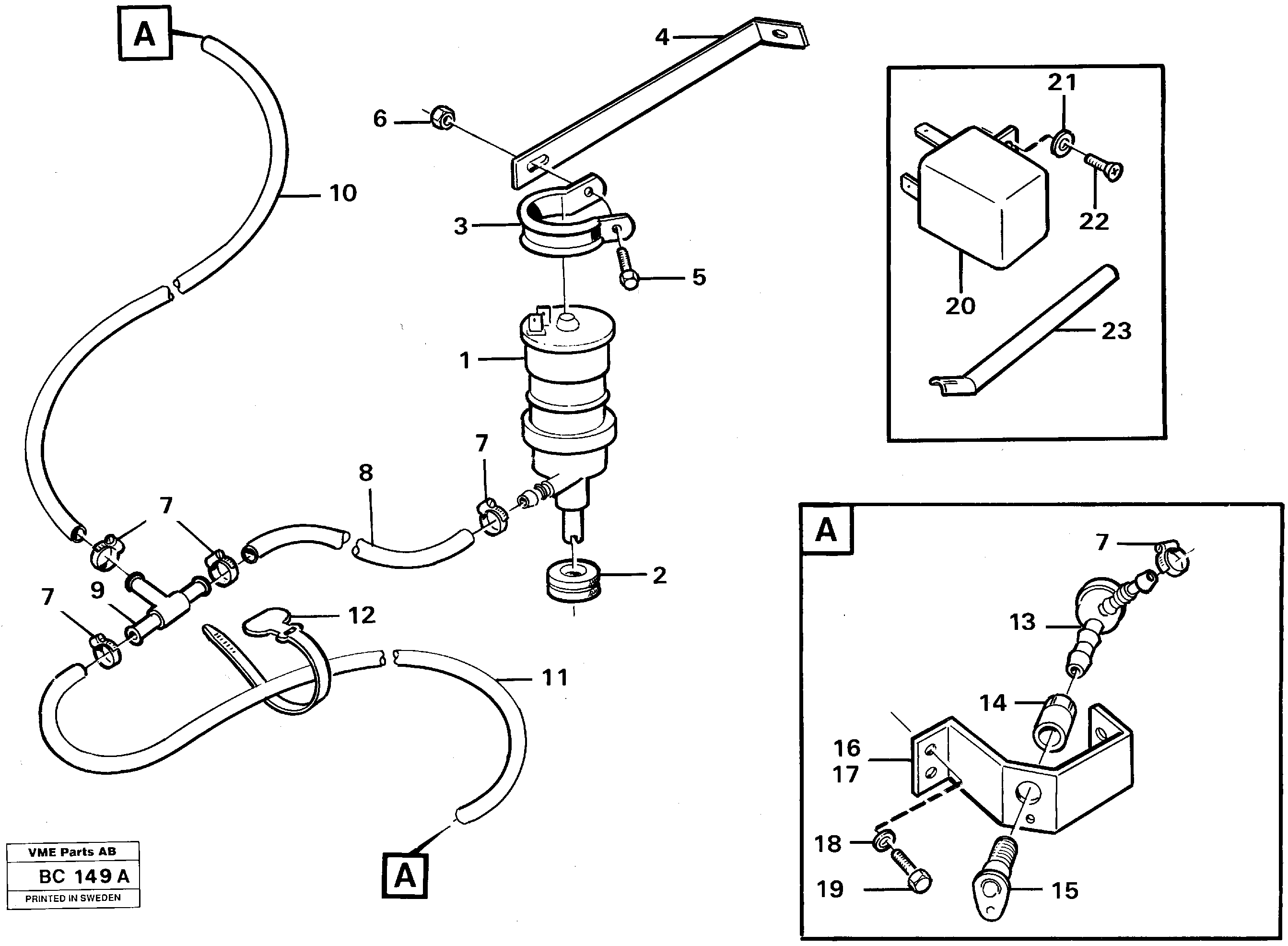 Headlight washer,  99049 — volvo parts diagram