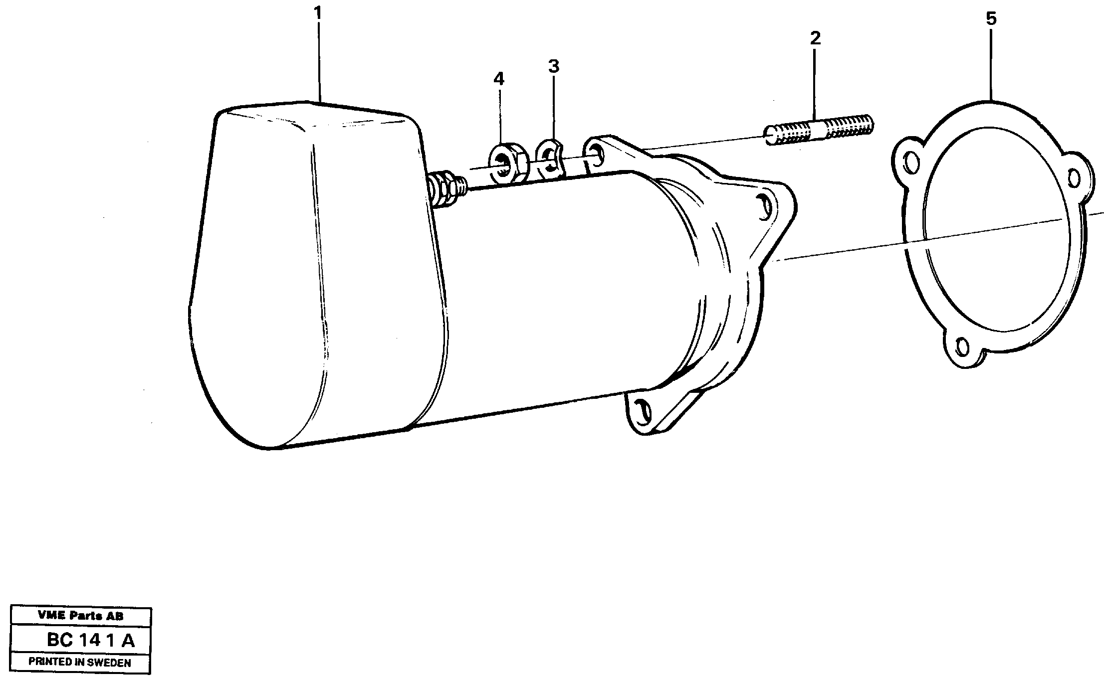 Starter motor, mounting — volvo parts diagram