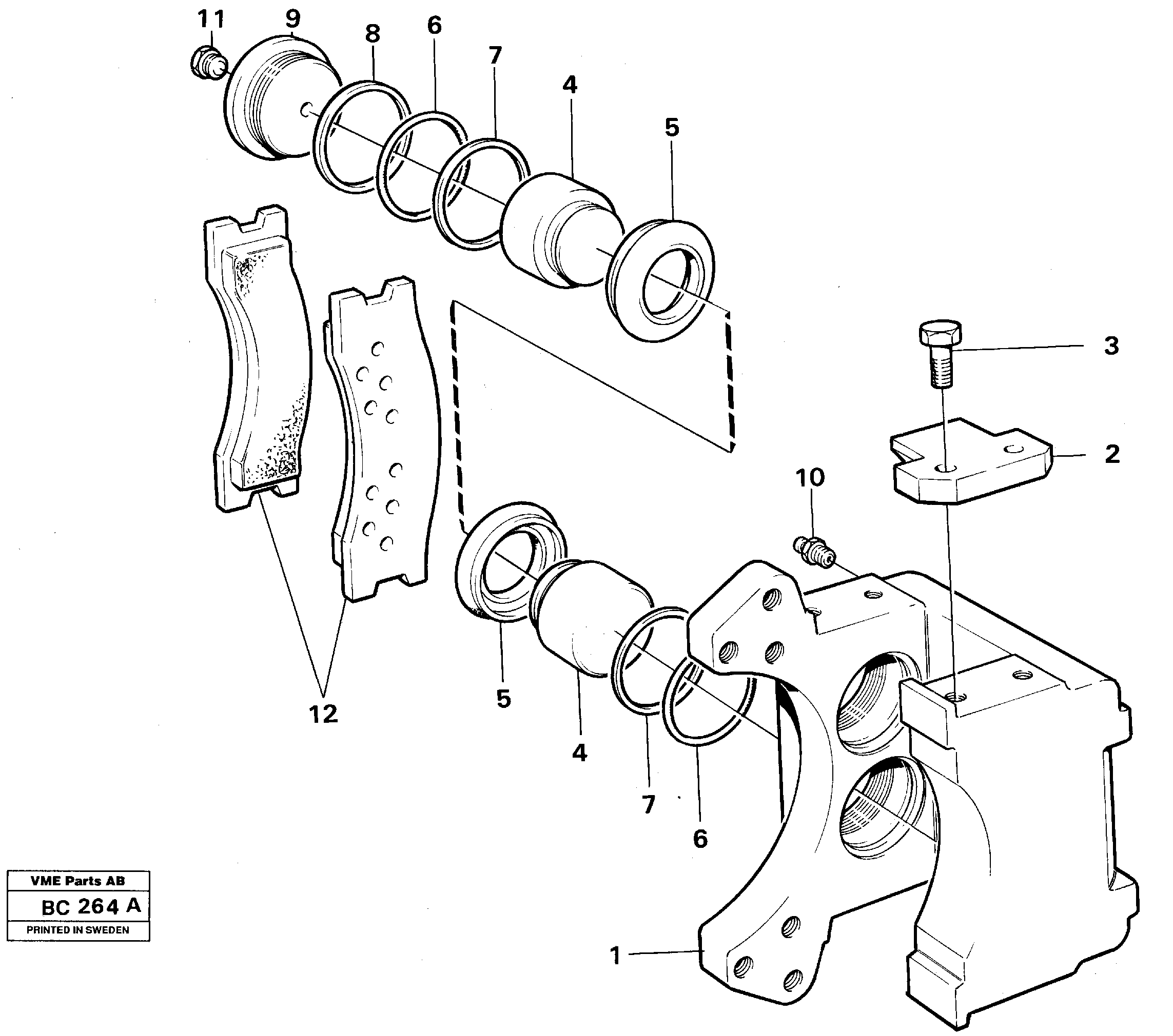 Disc brake — volvo parts diagram